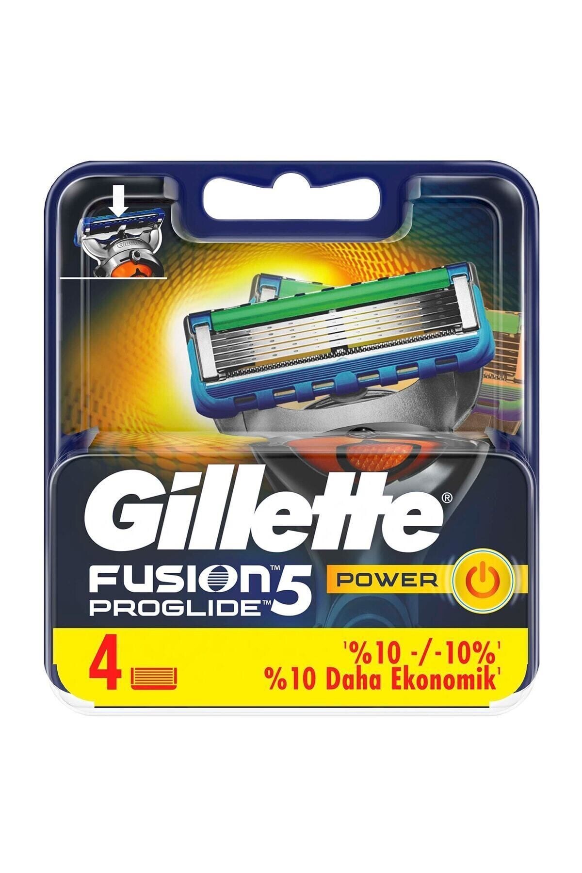 Gillette تیغ اصلاح قدرت Fusion Proglide 8 تیغی