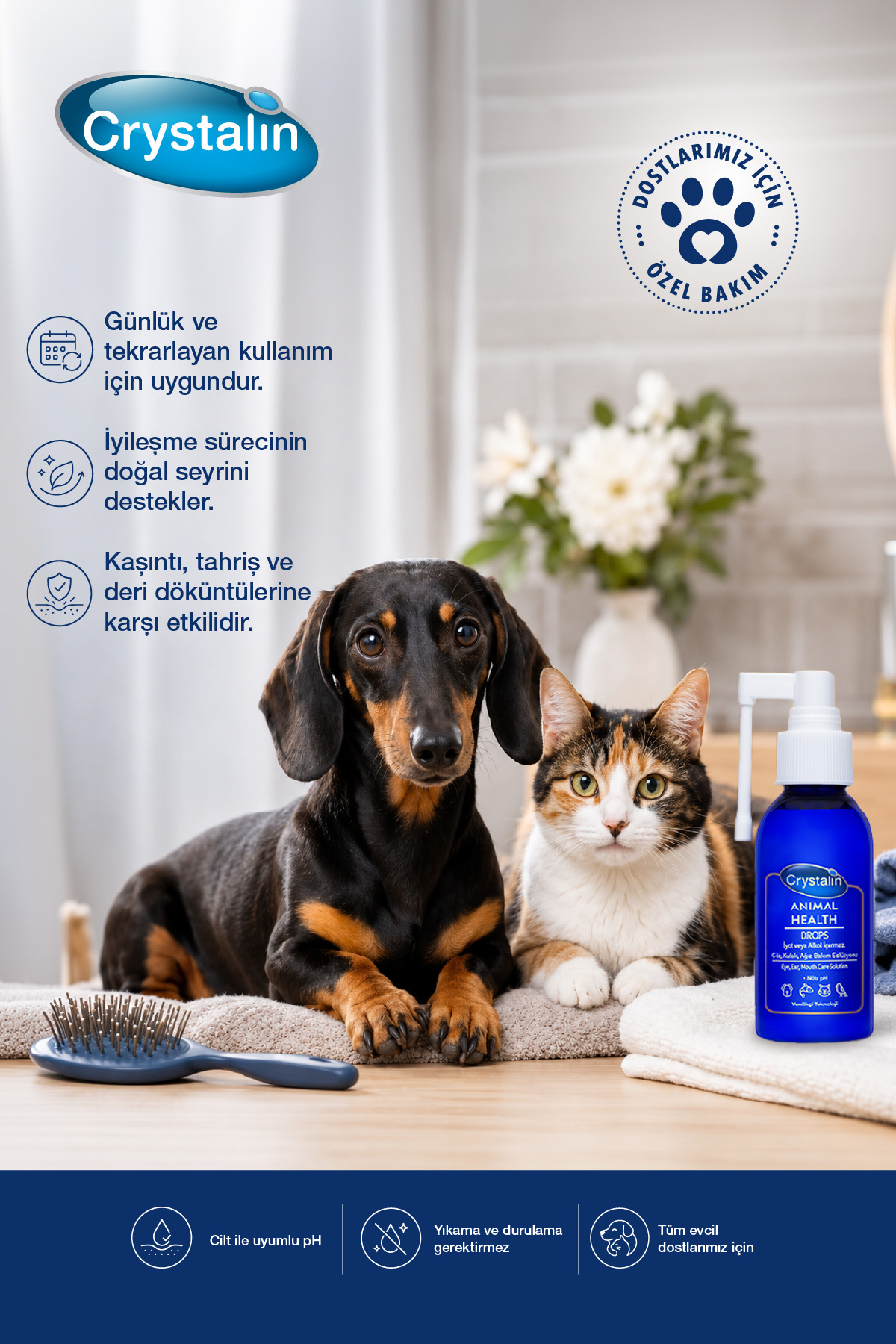 محصول سلامت حیوانات کریستالین Crystalin Animal Health، ۱۰۰ میلی‌لیتر