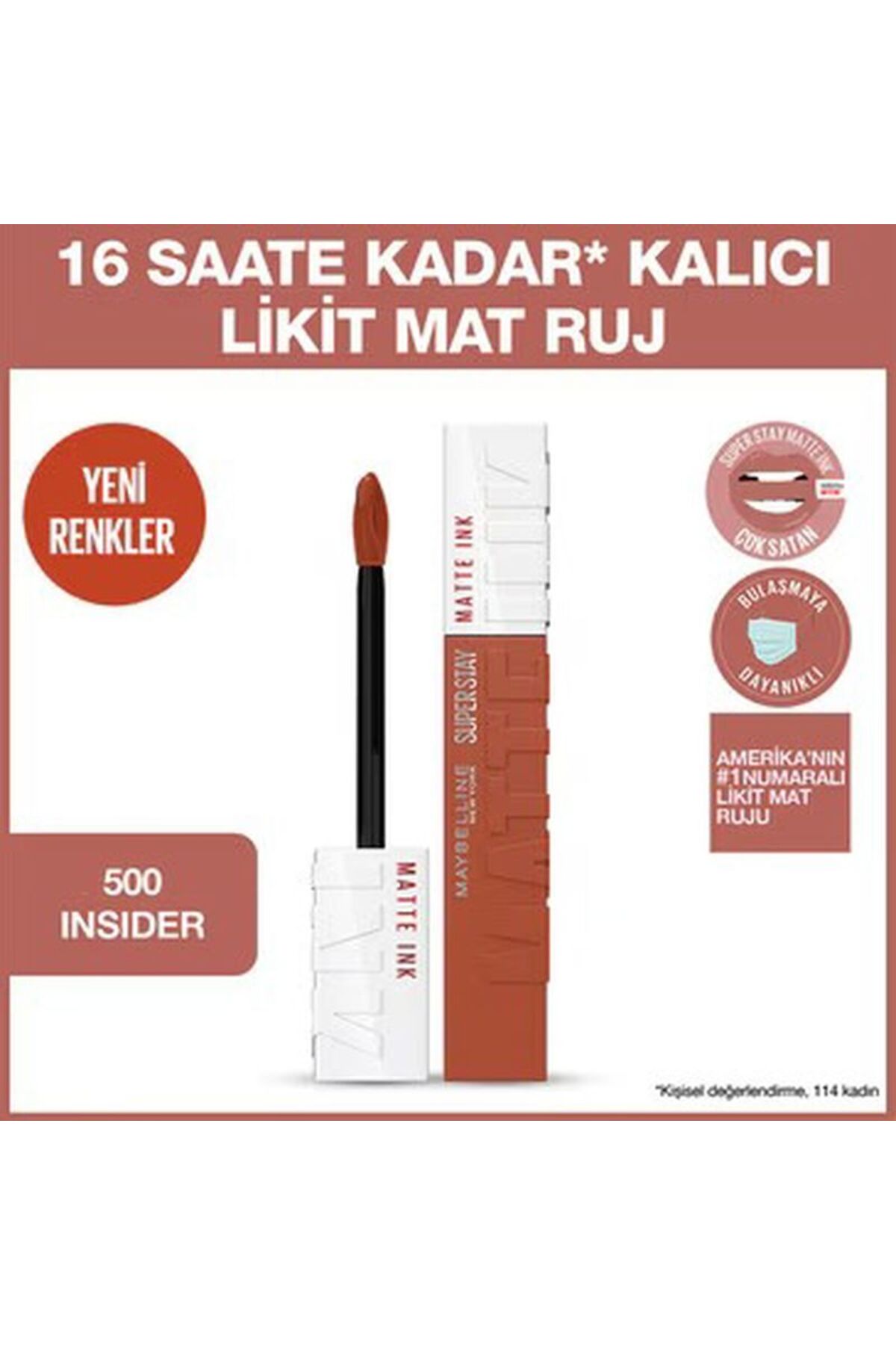 رژ لب SUPER STAY MATTE INK LIQUID LIPSTICK 500 INSIDER Maybelline New York