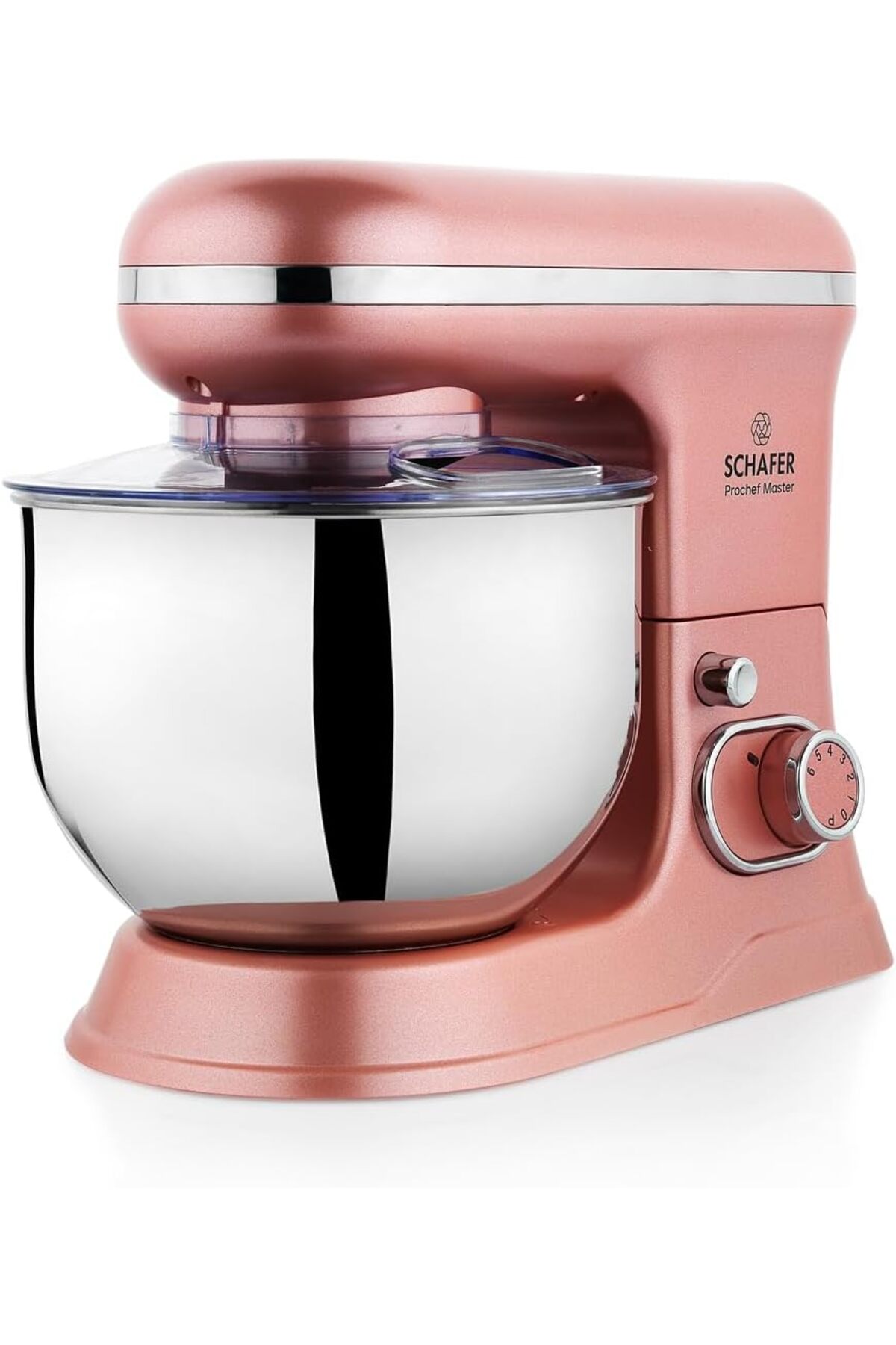 میکسر و ست PROCHEF XL STAND CHEF MIXER ROSEGOLD دستگاه خمیر 6 مرحله ای موتور قدرتمند اورجینال Schafer