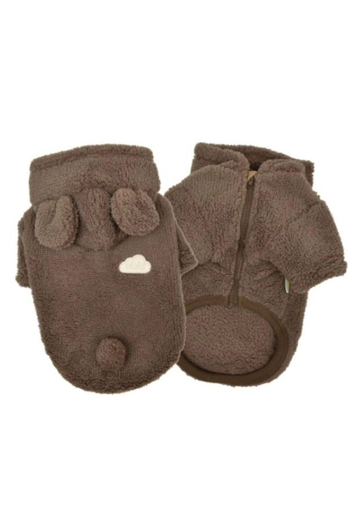 لباس سگ پلار‌دار اولچی Olchi Furry Friends، قهوه‌ای، مدل OAVD-TS6340