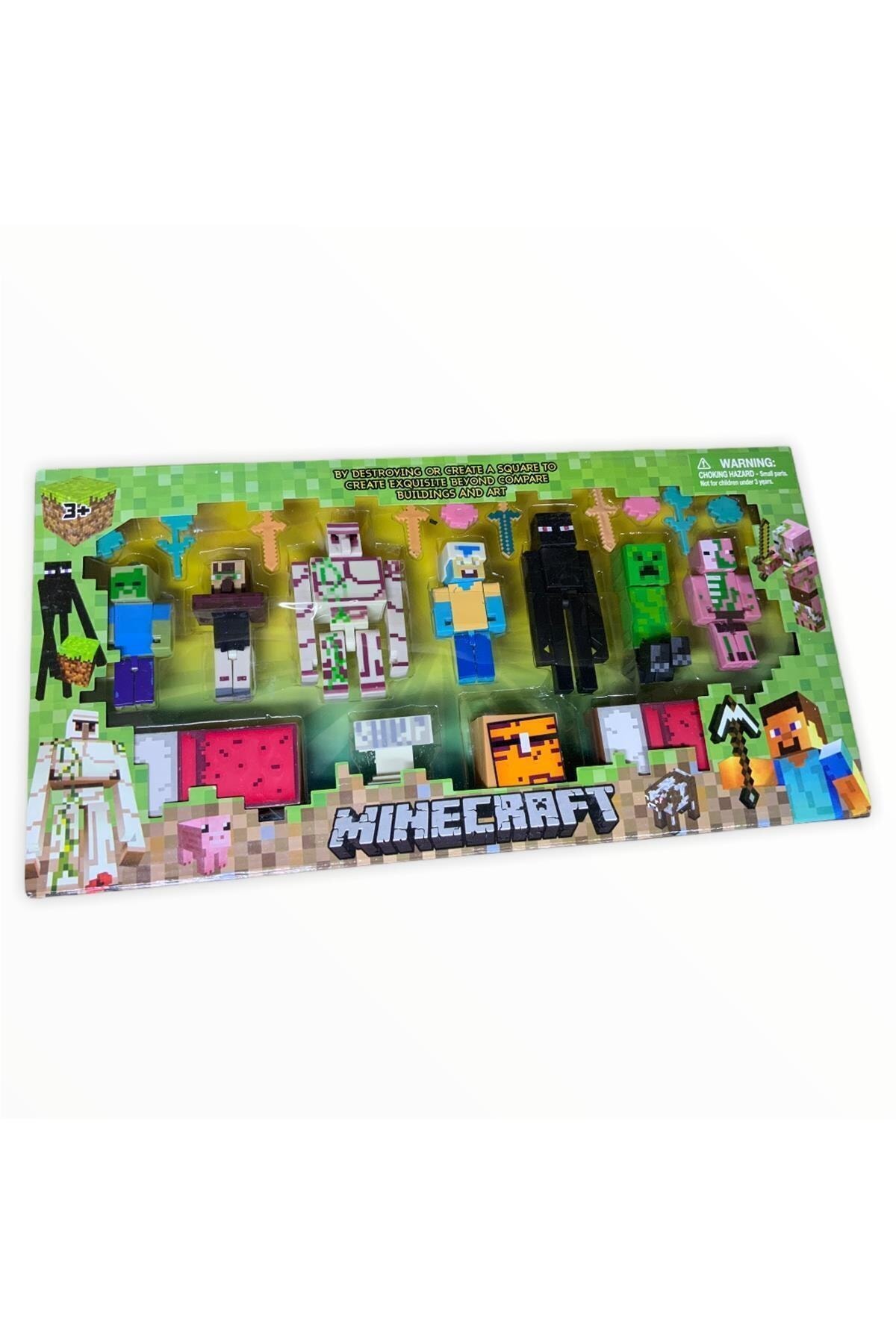 اسباب بازی های فیگور شخصیت مجموعه 21 قطعه با اندرمن Minecraft