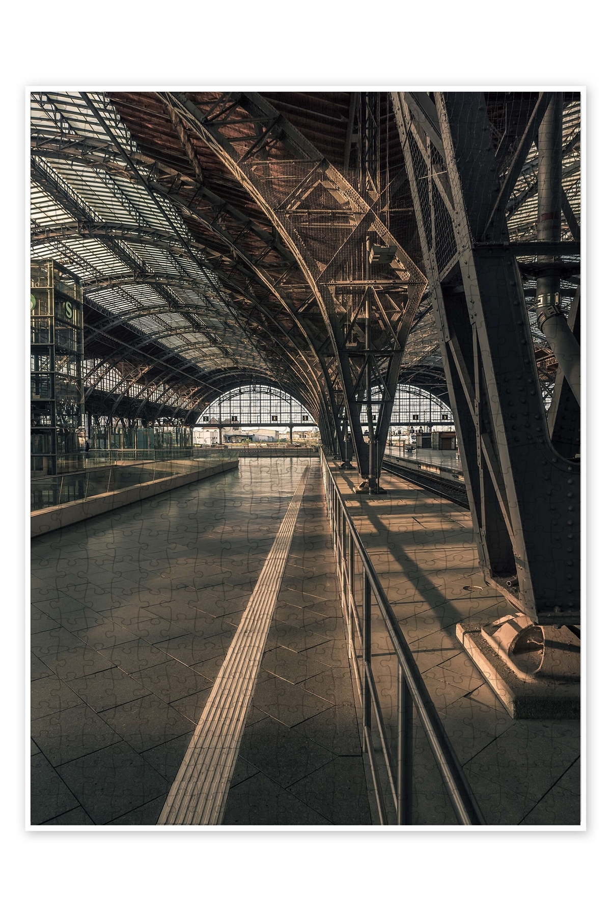 پازل HAUPTBAHNHOF لایپزیگ در نور خورشید 500 قطعه اره منبت کاری مویی سرگرمی با مضمون منظره شهر از ترکیه Jeronkarji