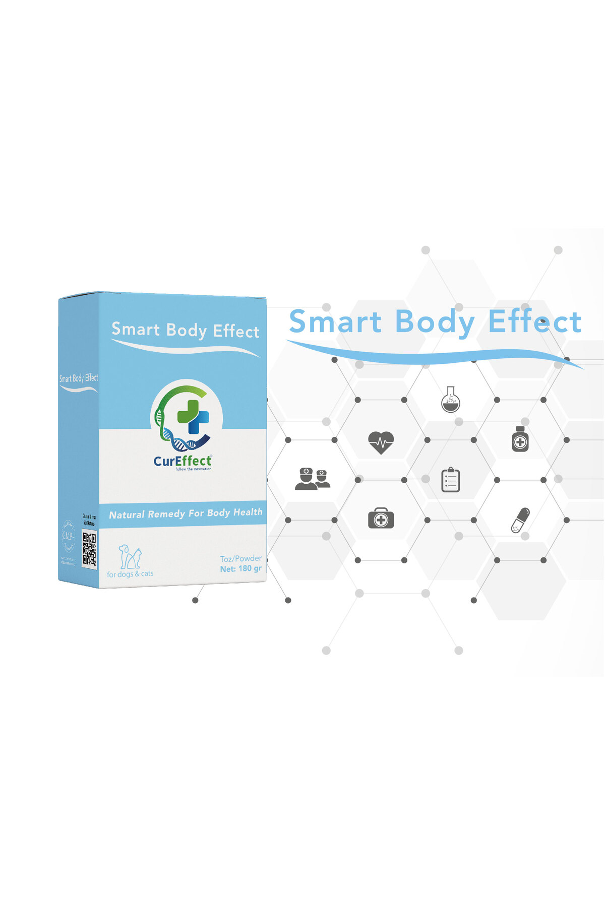 محصول سلامت سگ کیورافکت Cureffect Smart Body Effect، ۱۸۰ گرم