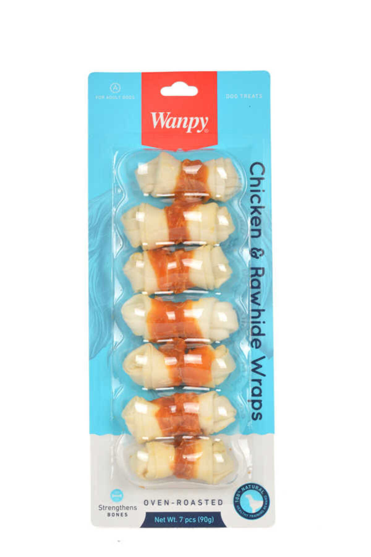 تشویقی سگ وانپی Wanpy با پوست پیچیده‌شده در مرغ، ۹۰ گرم، CD-08H