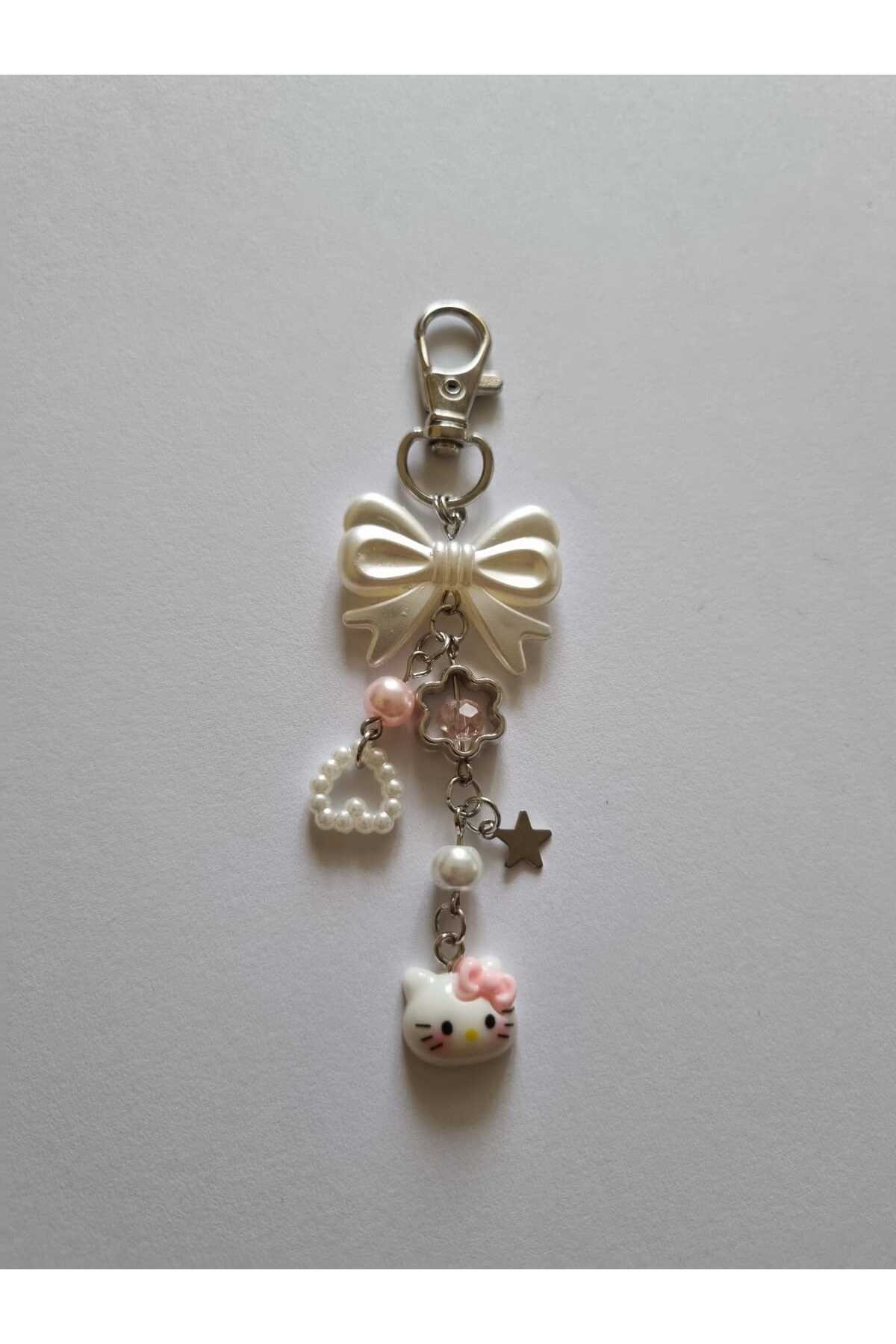 جلیقه کلید طلسم کیف و جاکلیدی HELLO KITTY FIGURED BOW COQUETTE Y2K Crosswonder