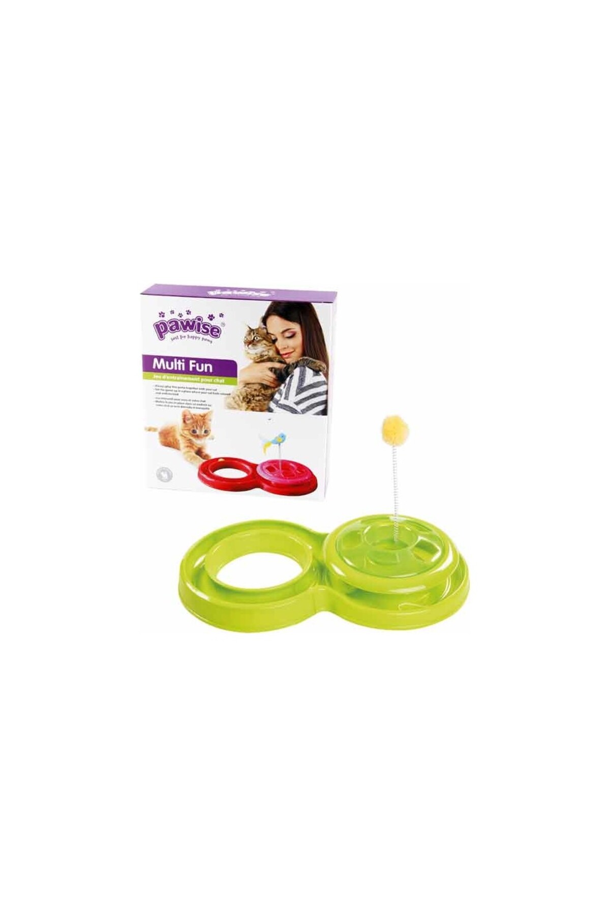 اسباب‌بازی مسیر مانع پلاستیکی گربه Great Fun Cat Toy مدل YB2750253136121 چندرنگ