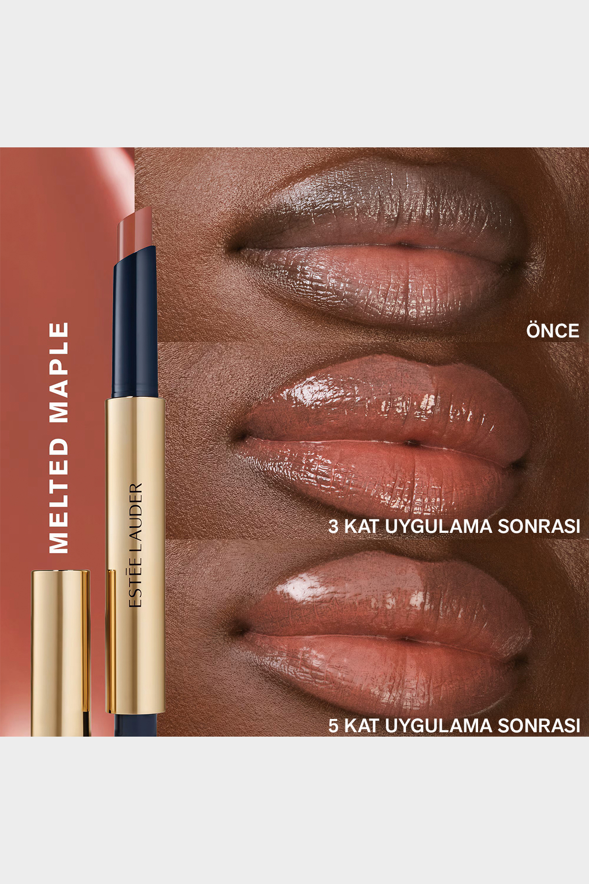 رژ لب ذوب رنگ خالص ON TRINKER مؤثر GLOSTICK DOLGIZER رنگ: MAPLE شده 185 Estee Lauder
