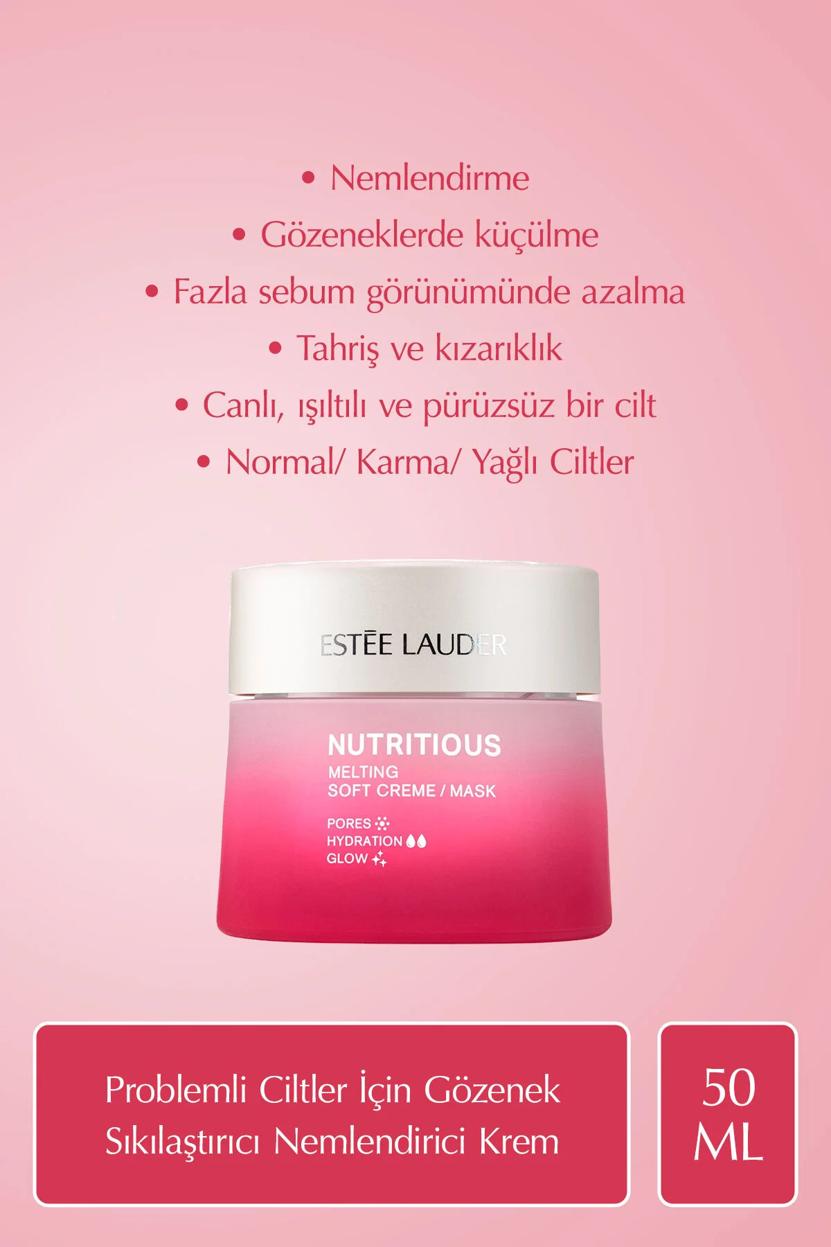 Estee Lauder کرم مرطوب کننده کرم نرم تغذیه‌ای تنگ کننده منافذ، کنترل چربی، محتوای طبیعی، 50 میلی‌لیتر