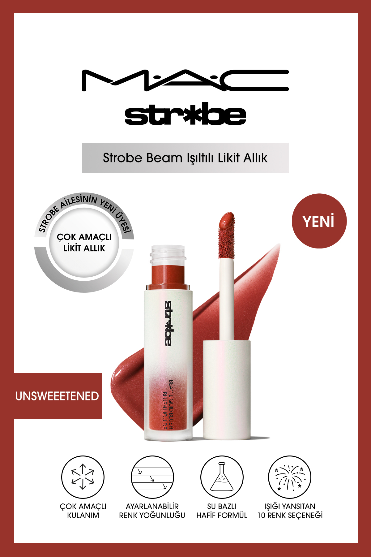 رژگونه پرتو درخشان مایع چند منظوره 4.3 میل بی نظیر Mac