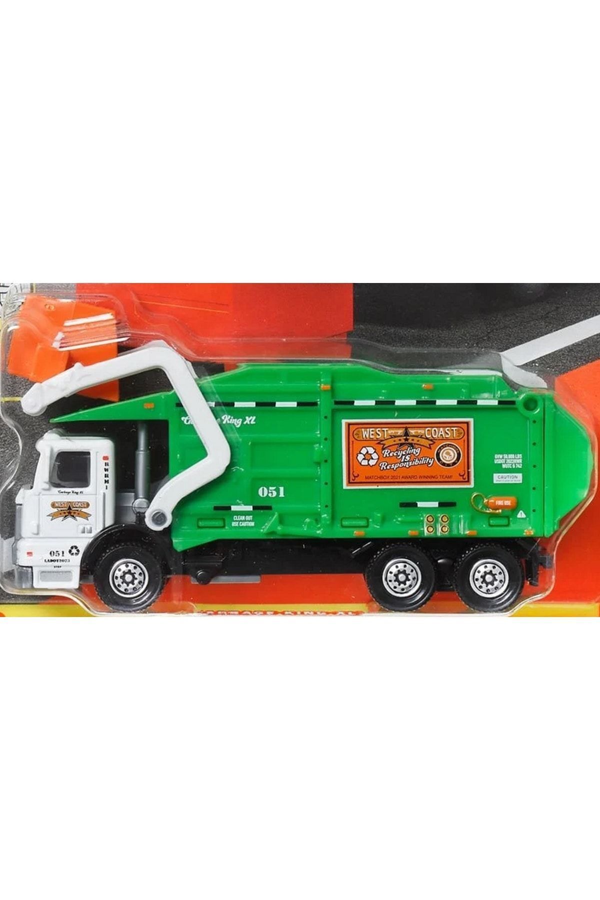 مدل خودرو ماشین حمل زباله GARBAGE KING XL اصل مجوز مهندسی وسیله نقلیه اسباب بازی DIECAST اورجینال Matchbox