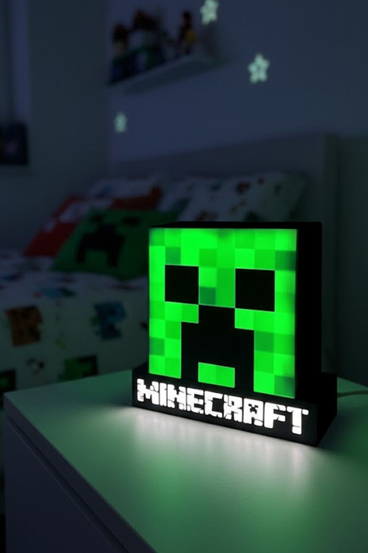 چراغ رومیزی و خواب نورپردازی تزئینی نور شب با طرح MINECRAFT CREEPER MEK