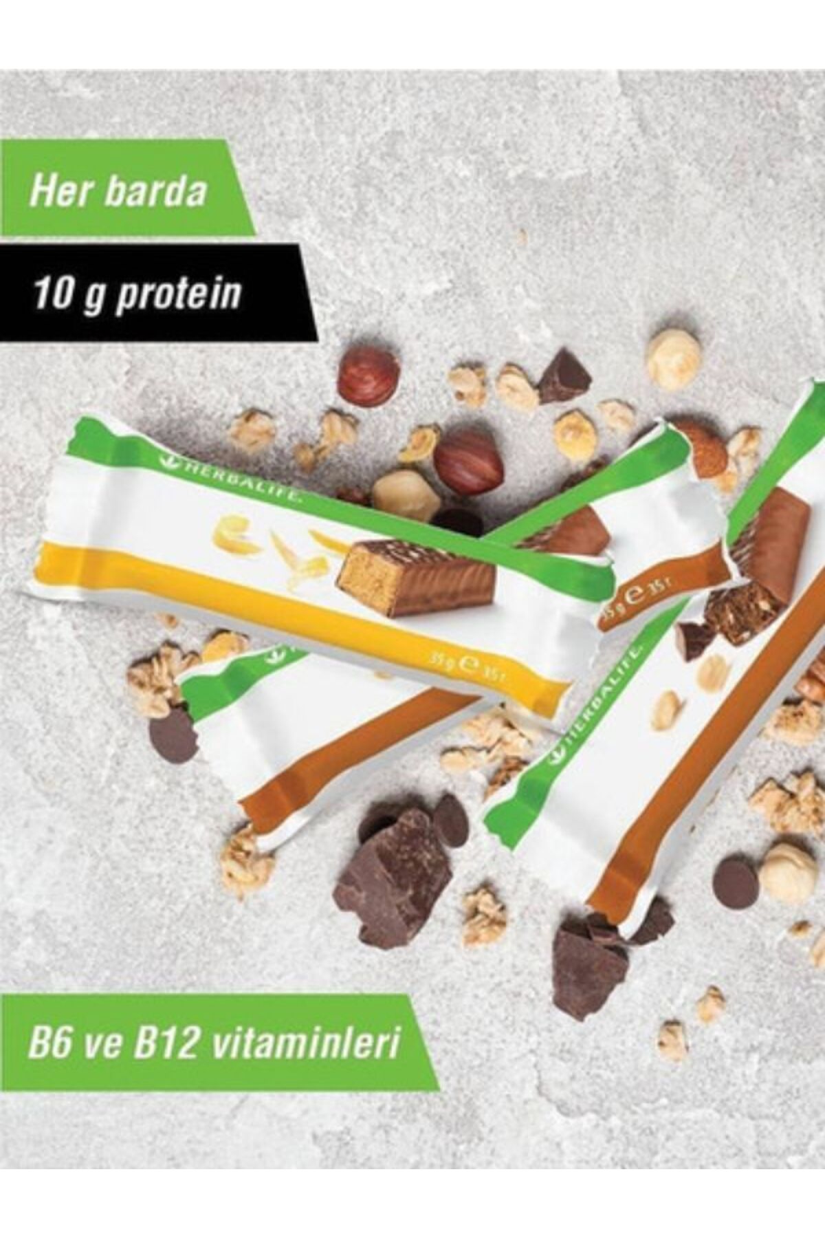 پروتئین بار بسته بندی 14 عددی بادام با طعم وانیلی پروتئینی 2 جعبه اورجینال Herbalife