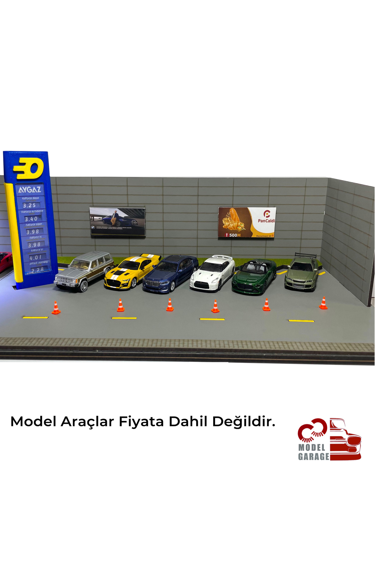 مدل خودرو 1 64 SCALE OPET پمپ بنزین DIORAMA پارکینگ DIECAST قفسه نمایش TOY اورجینال ÜRETİM