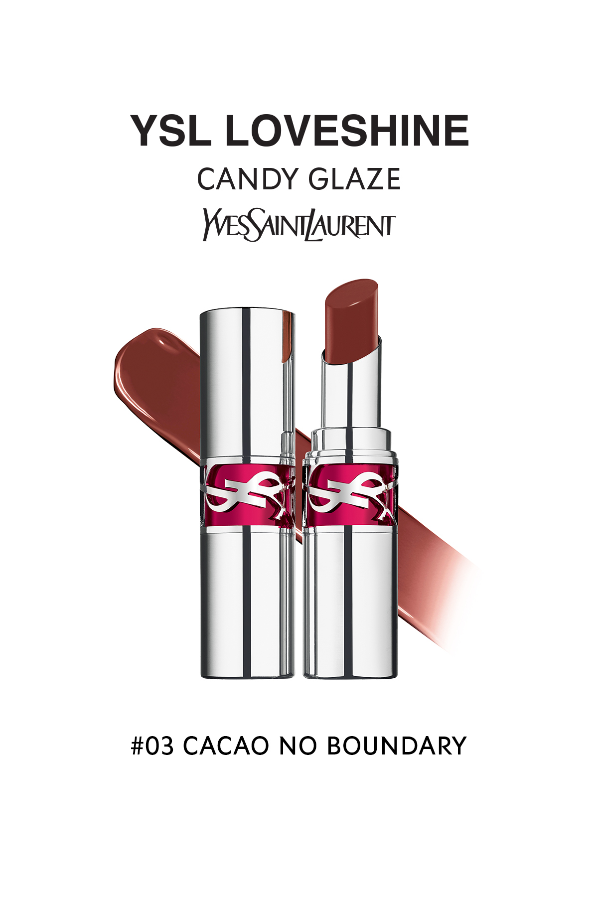 رژ لب لاو شاین CANDY GLAZE SHINE EFFECT 3 CACAO NO BOUNDARY Yves Saint Laurent