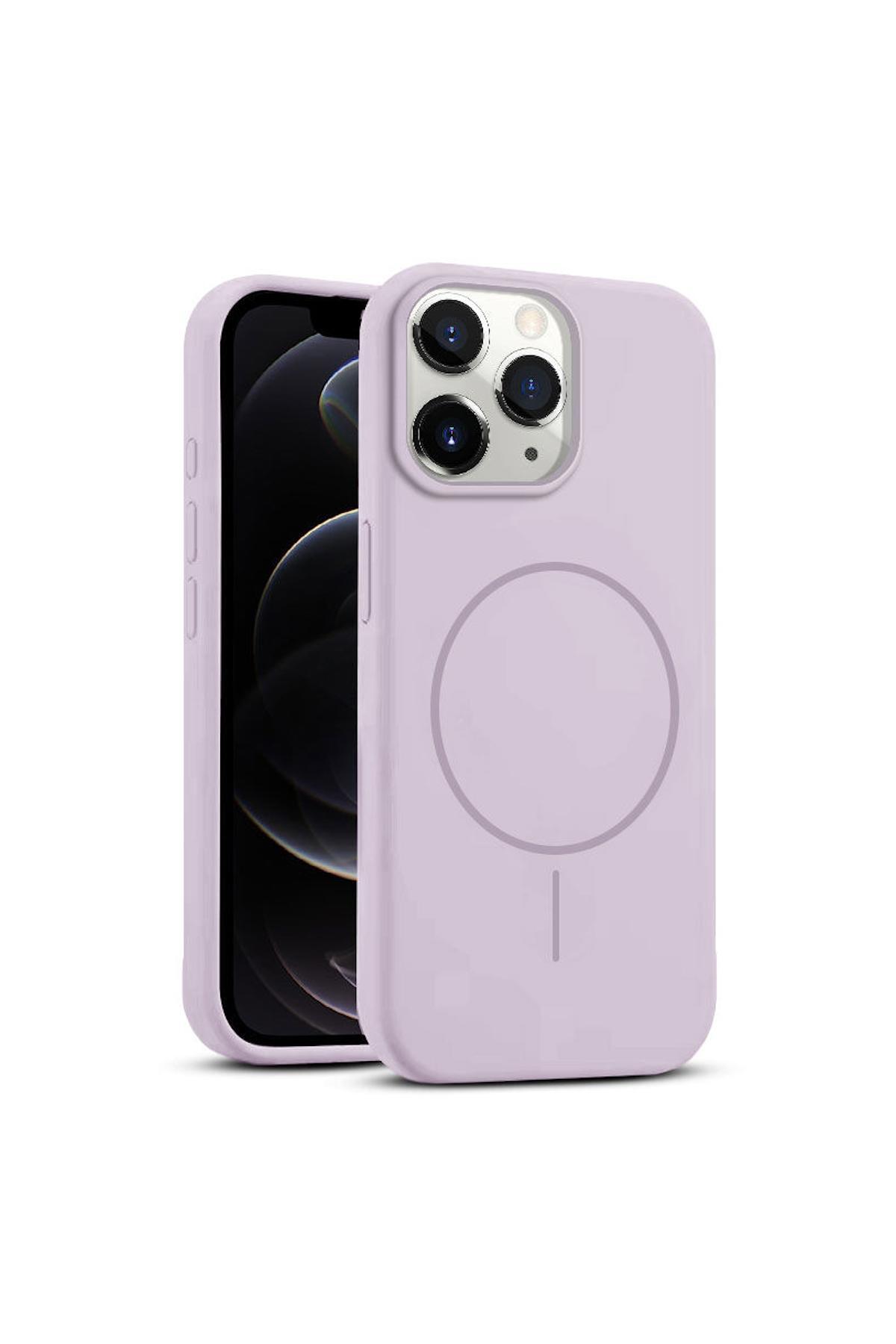 کاور و قاب APPLE IPHONE 11 PRO MAX CASE COMPATIBLE ZEBANA LIQUID SOFT با پشتیبانی از شارژ بی سیم LILAC اورجینال Zebana