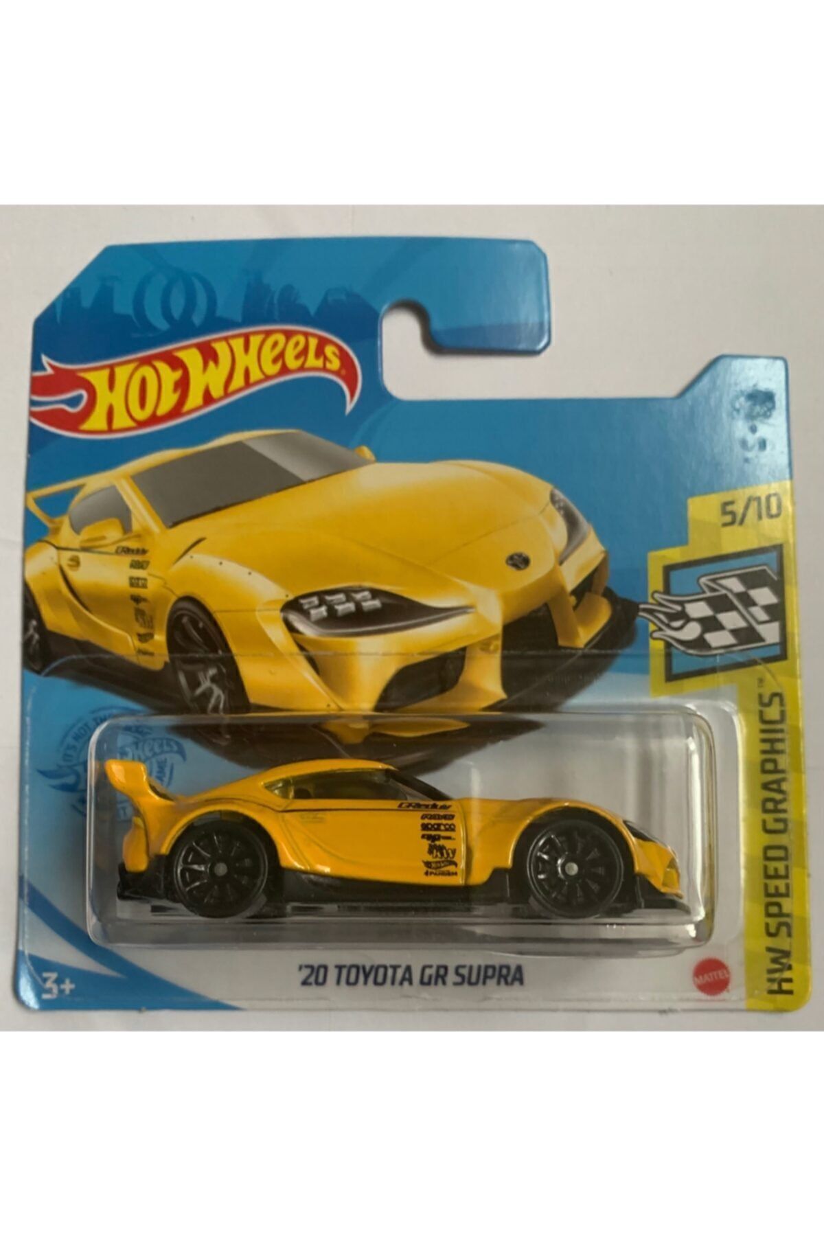 مدل خودرو 20 گرم سوپرا زرد مقیاس 1:64 تویوتا اورجینال HOT WHEELS