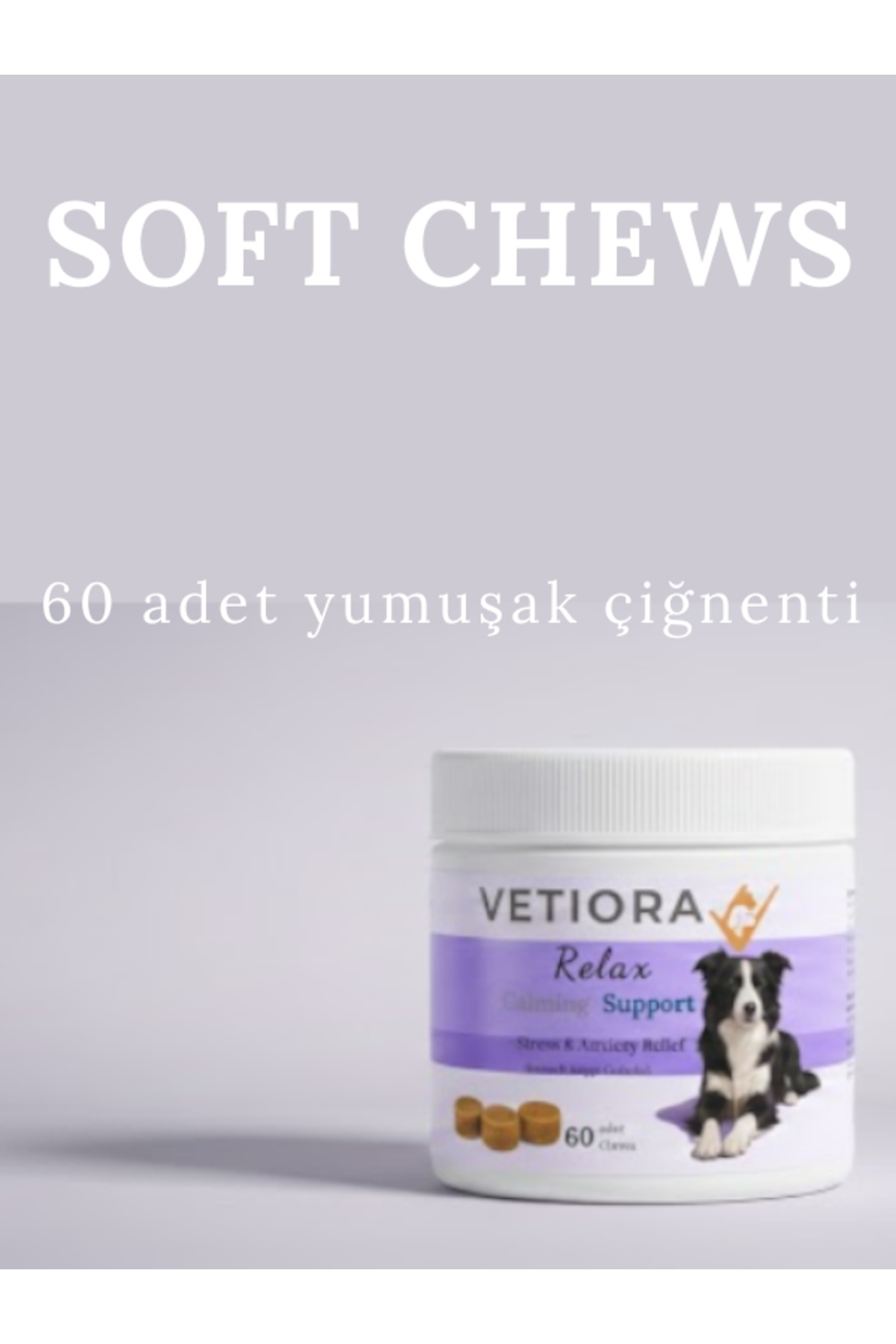 تشویقی آرامش‌بخش سگ وتیورا VETIORA Relaxfordog با طعم گوشت بره، ۱۵۰ گرم