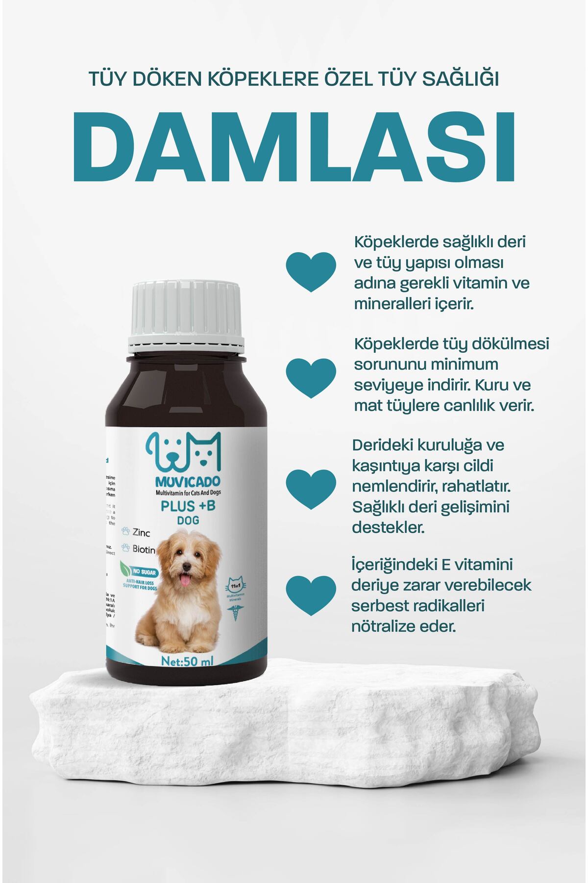 قطره روغن ماهی و مولتی‌ویتامین سگ موویکادو Muvicado، امگا ۳ و امگا ۶، مدل MKBSD