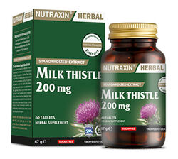 مکمل غذایی خارمریم نوتراکسین Nutraxin Herbal Milk Thistle ۲۰۰ میلی‌گرم، ۶۰ کپسول