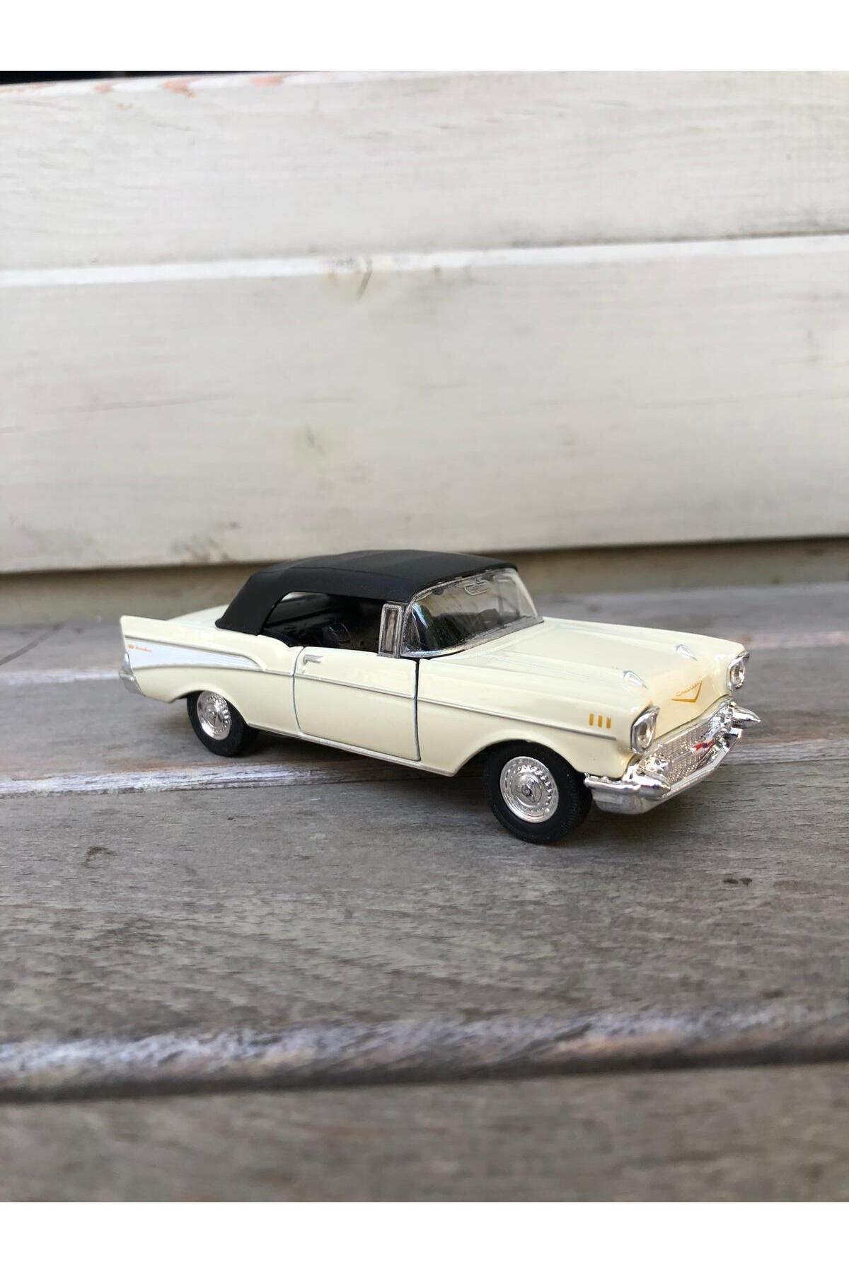 مدل خودرو WELLY 1957 CHEVROLET BEL AIR DIECAST METAL CAR MODEL TOY PULL DROP 12 CM اورجینال scntoys