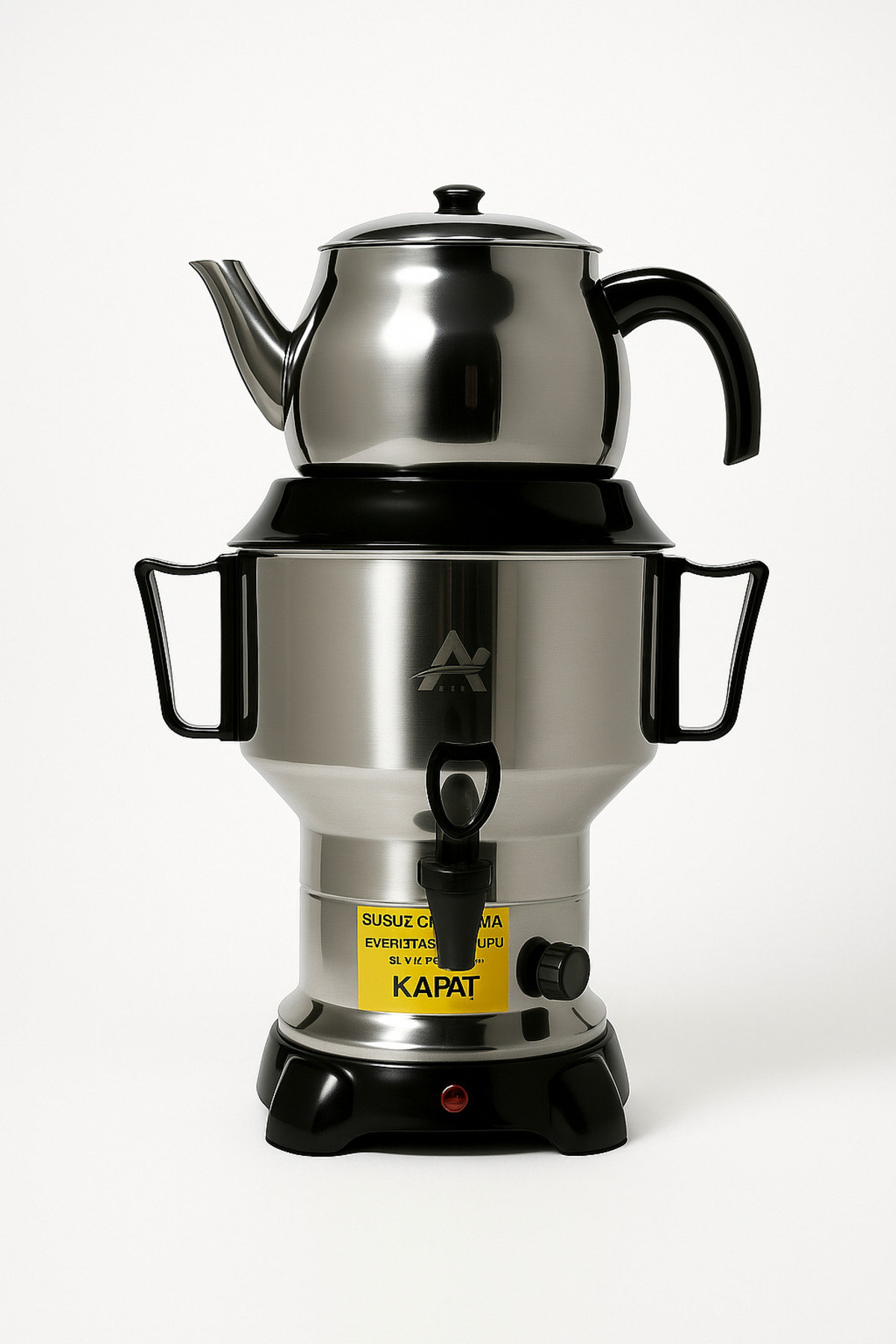 چای ساز سماور استیل 4.5 لیتری بدون طرح ساده اورجینال aldente