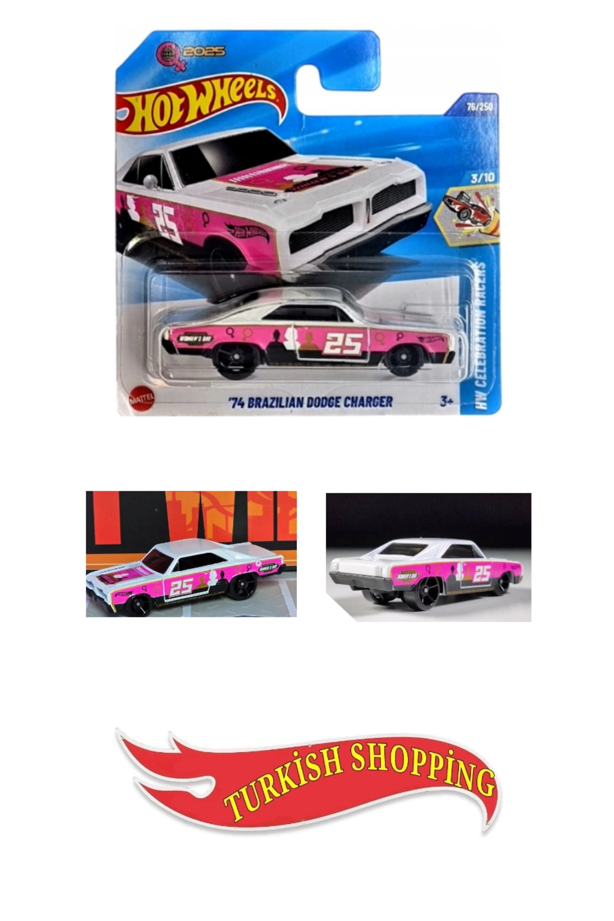 ماشین اسباب بازی 2025 مورد 74 شارژر دوج برزیلی هات ویلز اورجینال HOT WHEELS