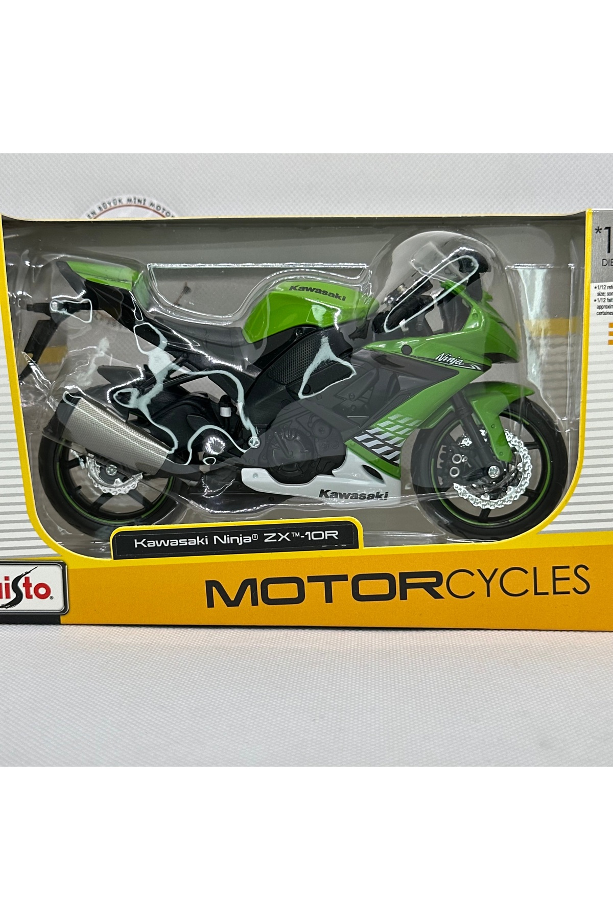 مدل خودرو موتورسیکلت KAWASAKI NINJA ZX 10R 1:12 DIECAST – فلزی دارای مجوز اورجینال Maisto Diecast