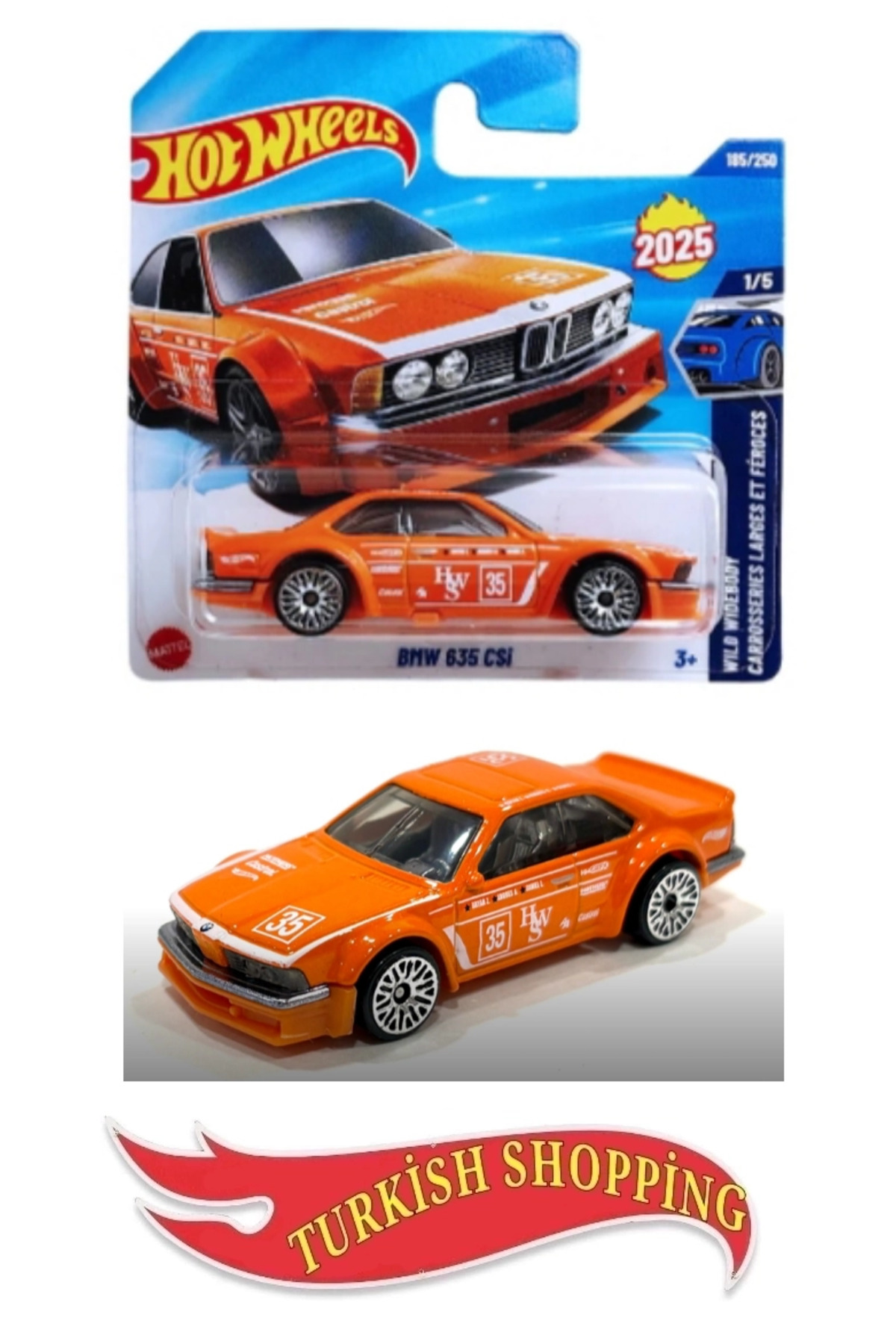 ماشین اسباب بازی کیس 1:64 2025 BMW 635 CSI از ترکیه HOT WHEELS