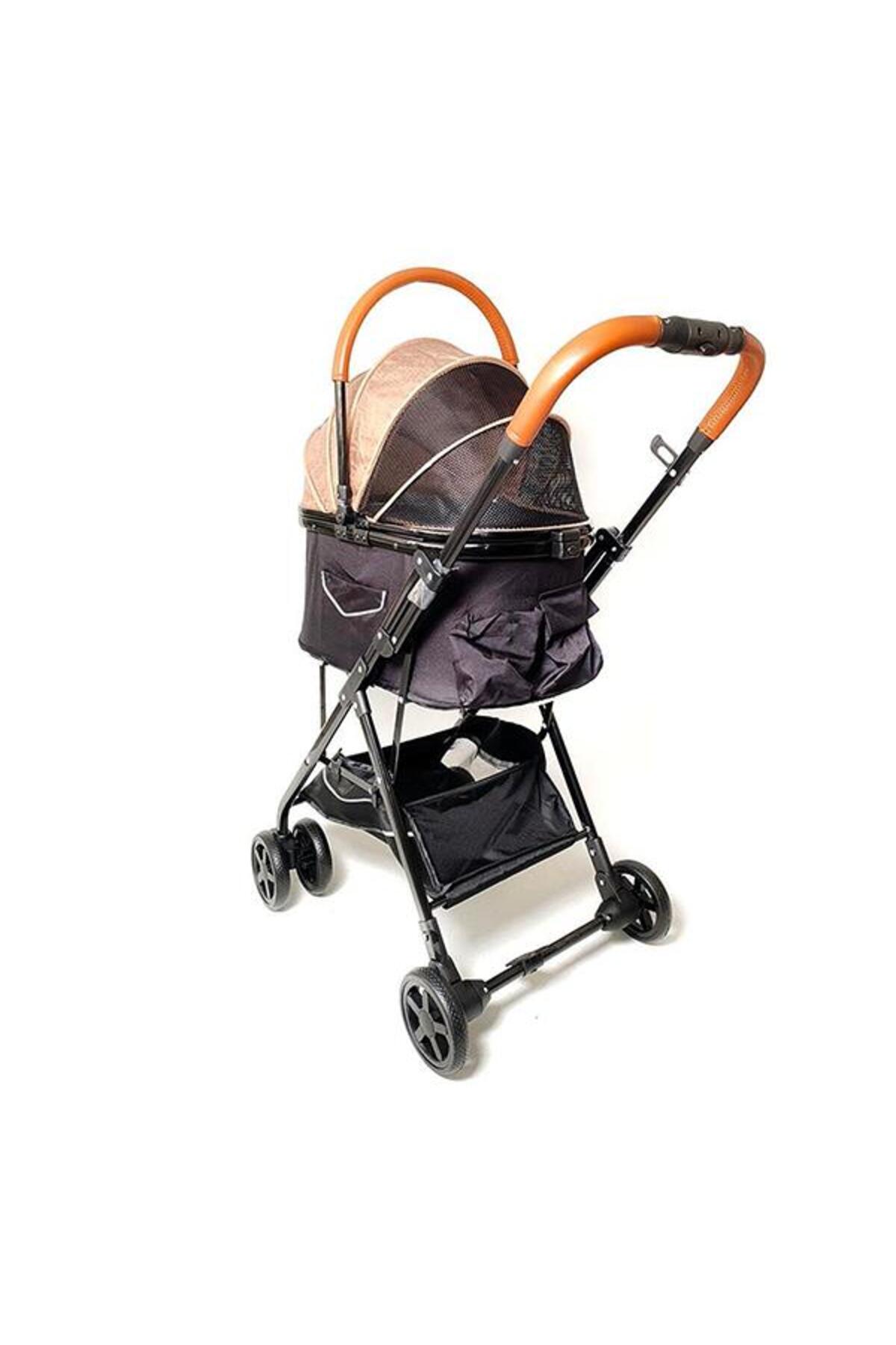 کالسکه سگ و گربه زامپا Zampa Bottas، مدل LD03T-K، خاکی، ۴۸×۸۰×۹۹ سانتی‌متر 15kg