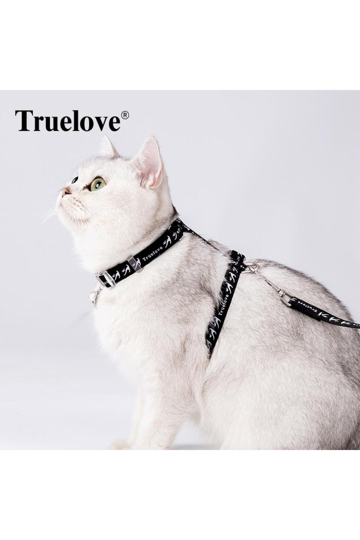 قلاده سینه‌ای و بند گربه ترو لاو True Love مدل SKEGT-001، مشکی با سگک Duraflex
