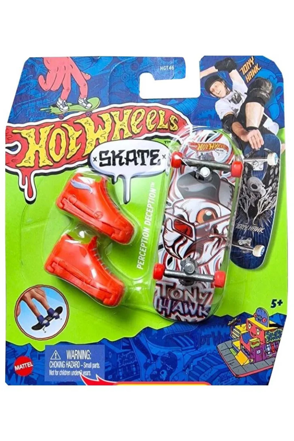 ماشین اسباب بازی SKATE FINGER SKATEBOARD AND SHOES PERCEPTION DECEPTION HNG41 از ترکیه HOT WHEELS