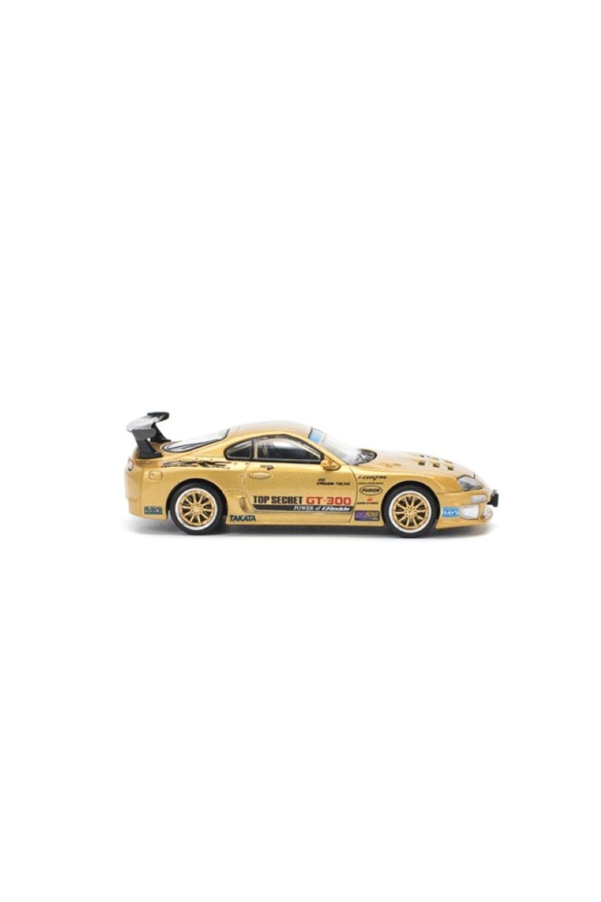 مدل خودرو POP RACE GT300 SUPRA GOLD 1:64 CAR1 اورجینال HOT WHEELS