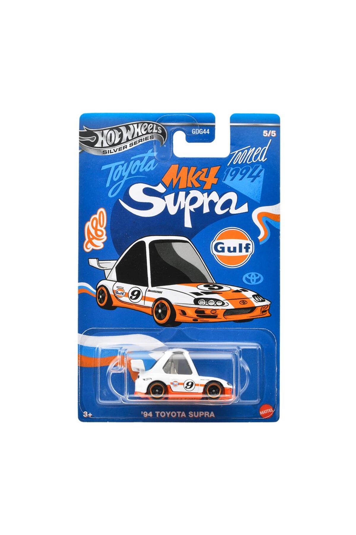 ماشین اسباب بازی تویوتا سوپرا GDG44 JCB65 سری نقره ای 94 از ترکیه HOT WHEELS
