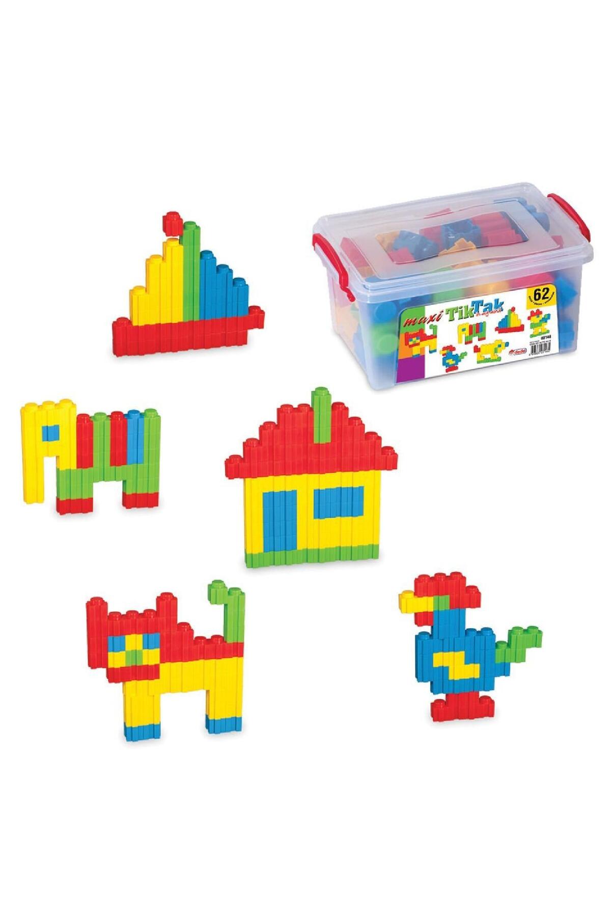 لگو و اسباب بازی های ساخت محور DEDE 03148 MAXI TIKTAK SMALL BOX 62 تیکه از ترکیه toysclub