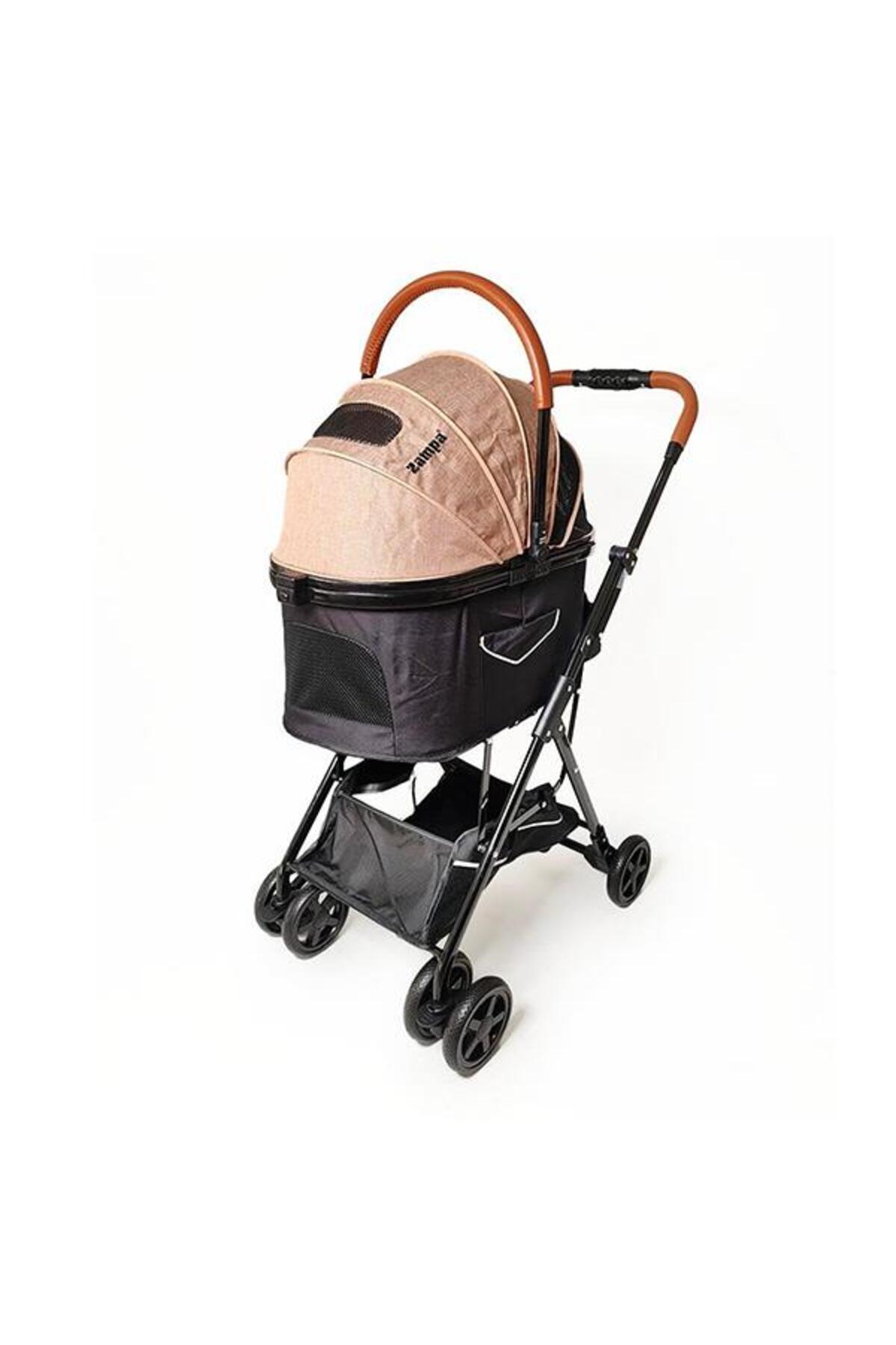 کالسکه سگ و گربه زامپا Zampa Bottas، مدل LD03T-K، خاکی، ۴۸×۸۰×۹۹ سانتی‌متر 15kg