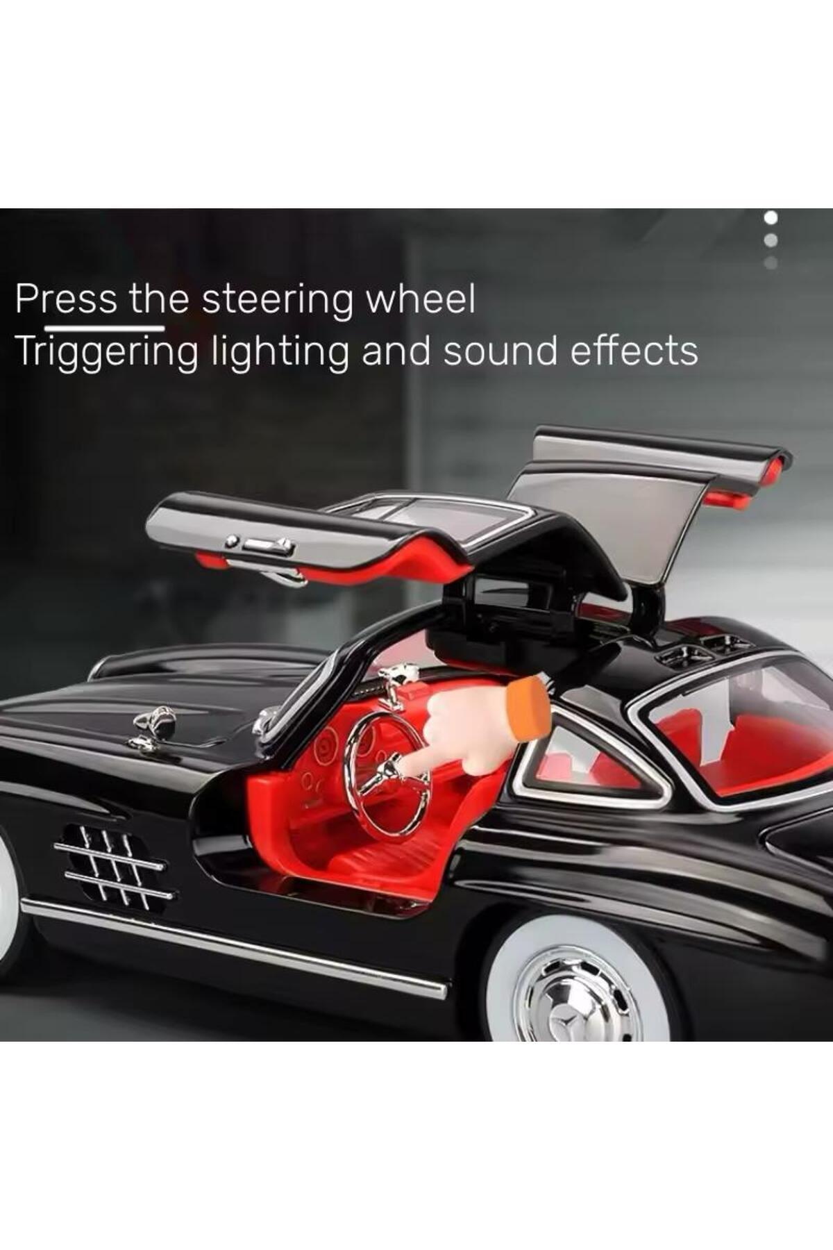 مدل خودرو MERCEDES BENZ 300 SL مشکی 1954 MODEL کلاسیک CAR 1 24 SCALE 300SL اورجینال SECTOYS