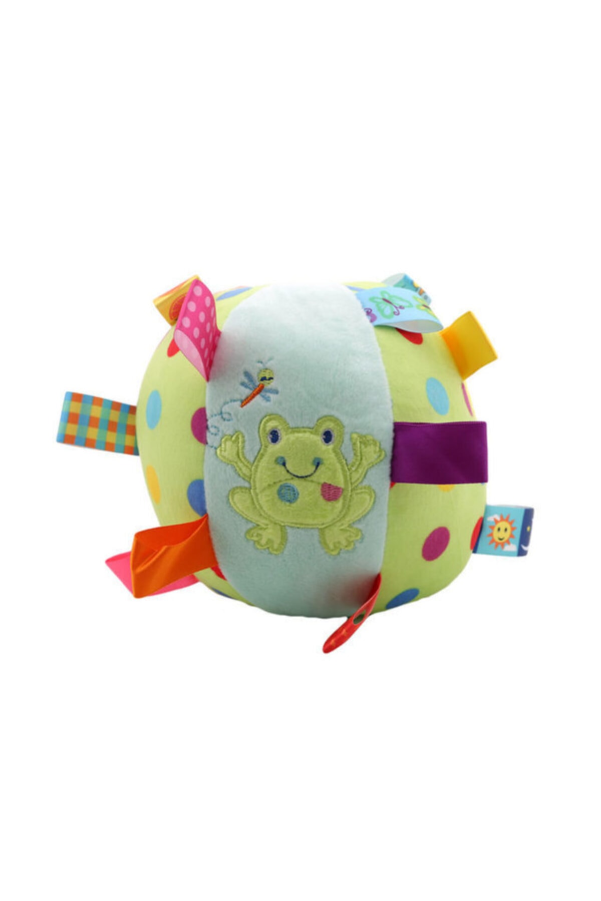 اسباب بازی های پشمی قورباغه توپ جغجغه ای رنگارنگ من SZY149 Sozzy Toys