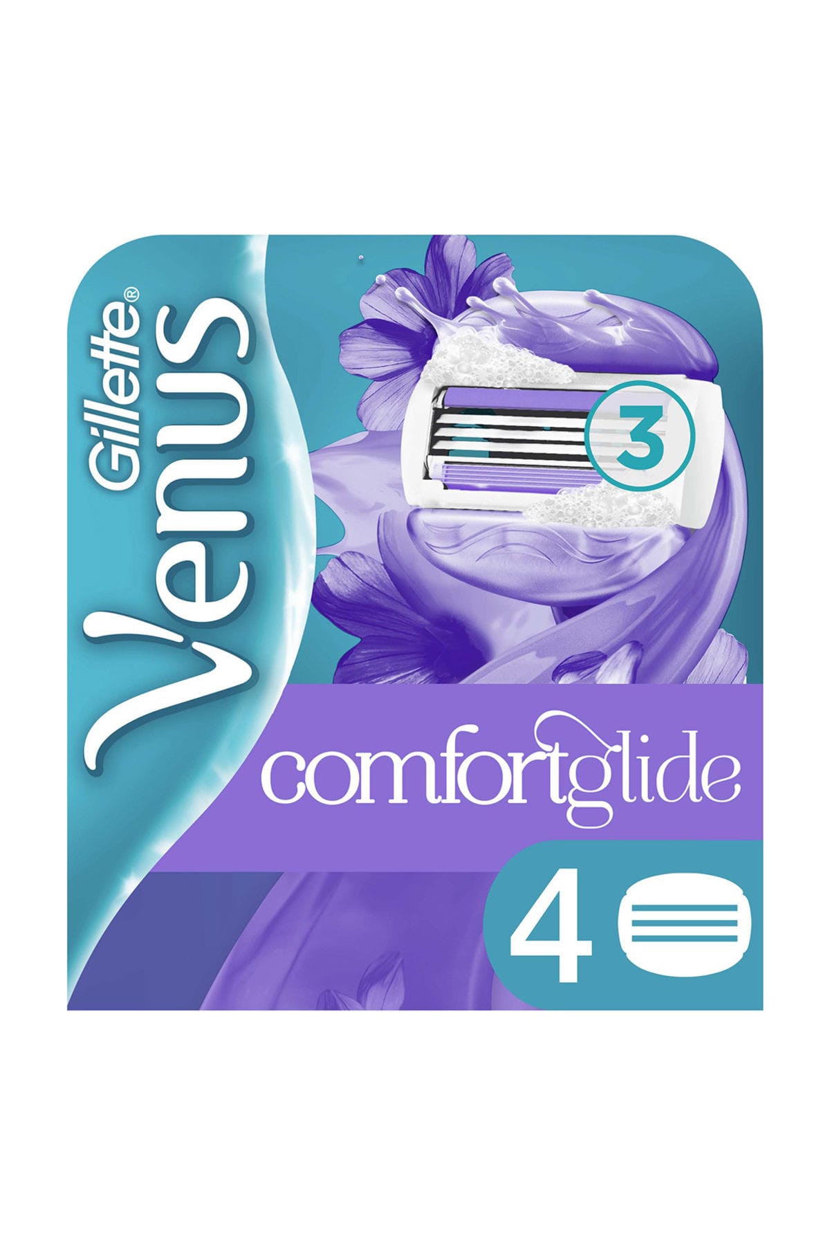 تیغ اصلاح جایگزین زنانه BREEZE COMFORTGLIDE پک جدید 4 تایی Gillette Venus