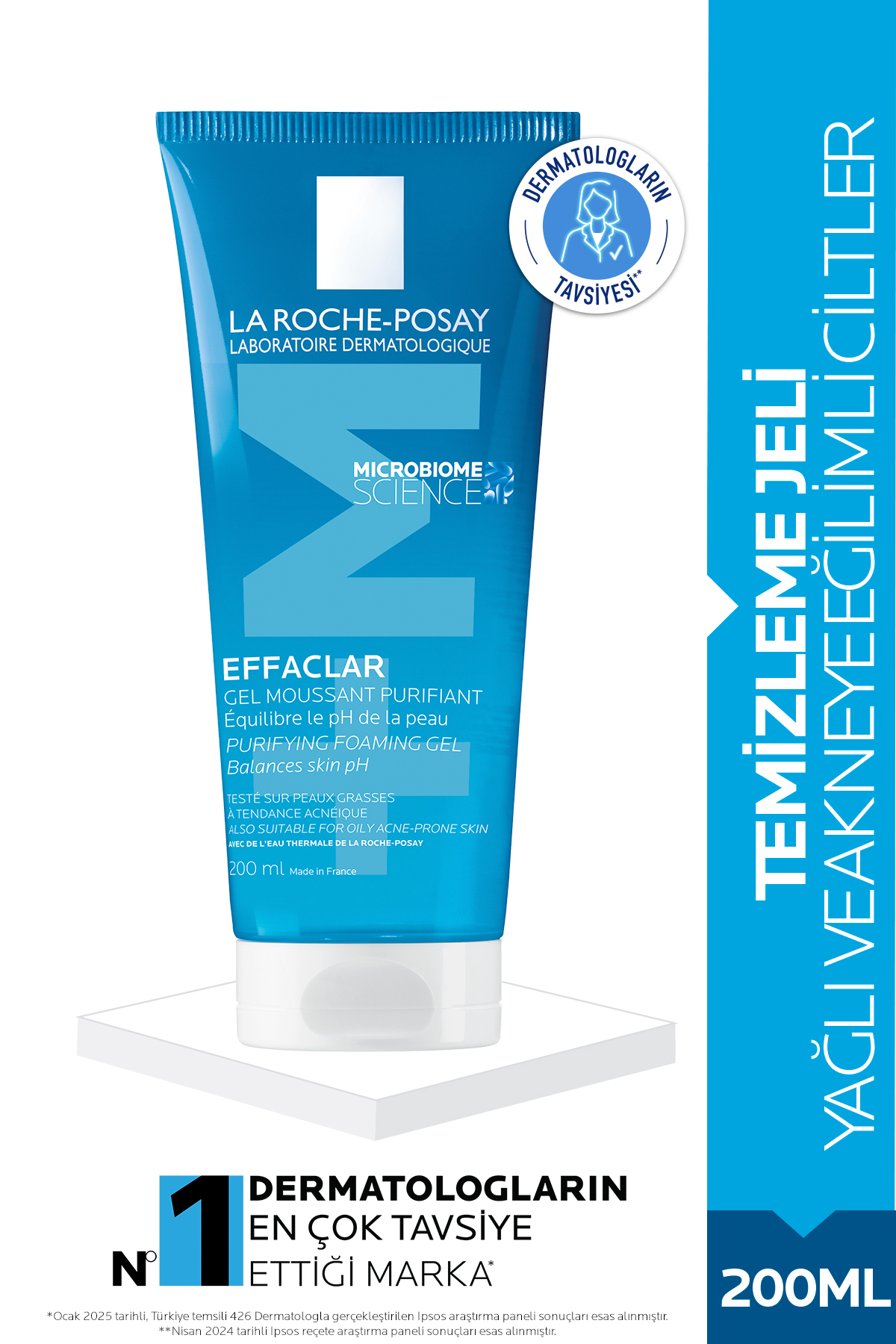 La Roche Posay ژل پاک کننده ضد جوش پوست چرب و حساس افاکلار 200 میلی لیتر