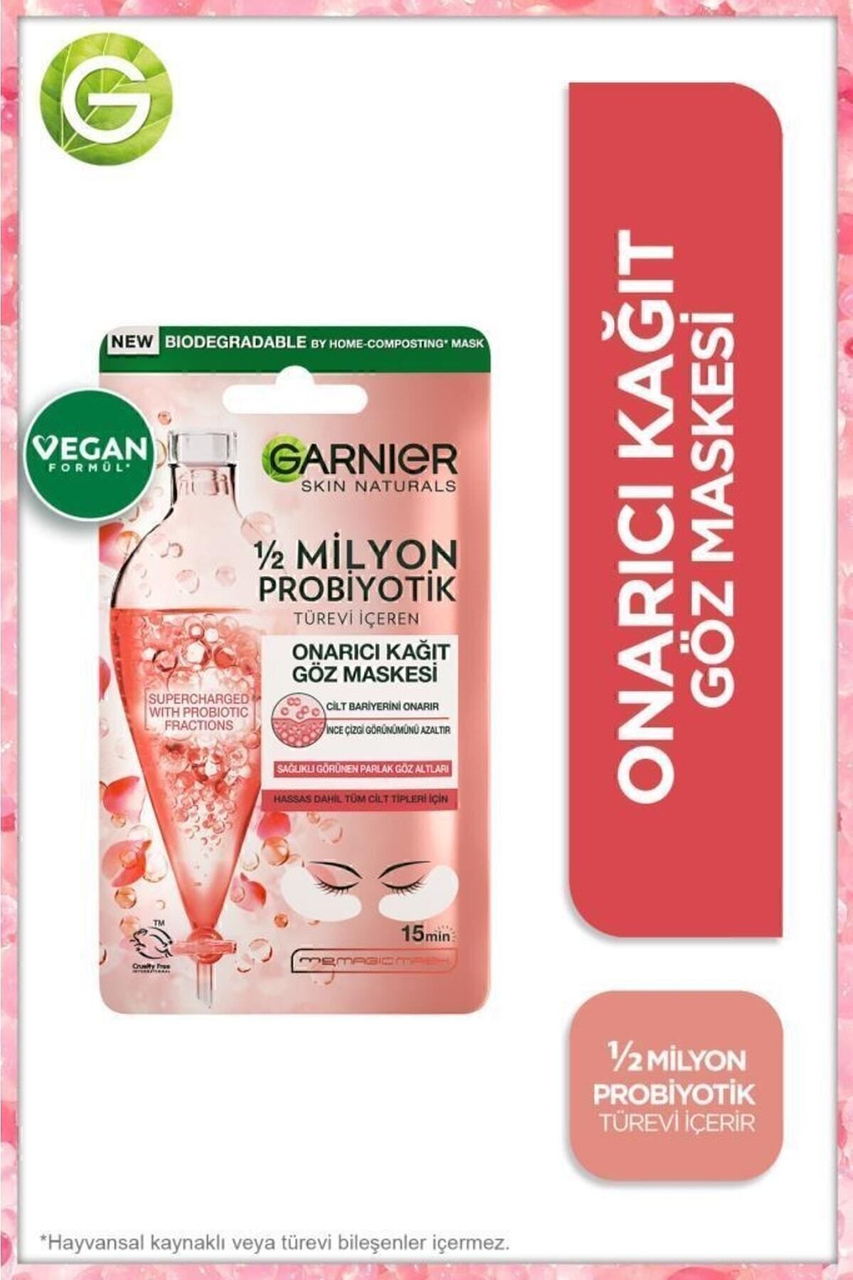 ماسک چشم 1 2 میلیون ترمیم کاغذ مشتق پروبیوتیک مجموعه 3 Garnier