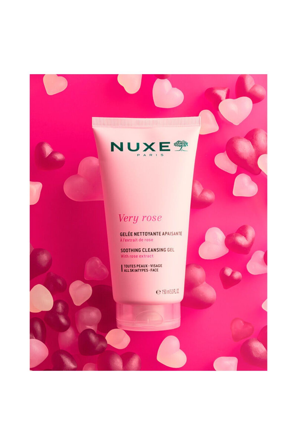 پاک کننده صورت ژل تمیز بسیار گل رز 150 میل Nuxe