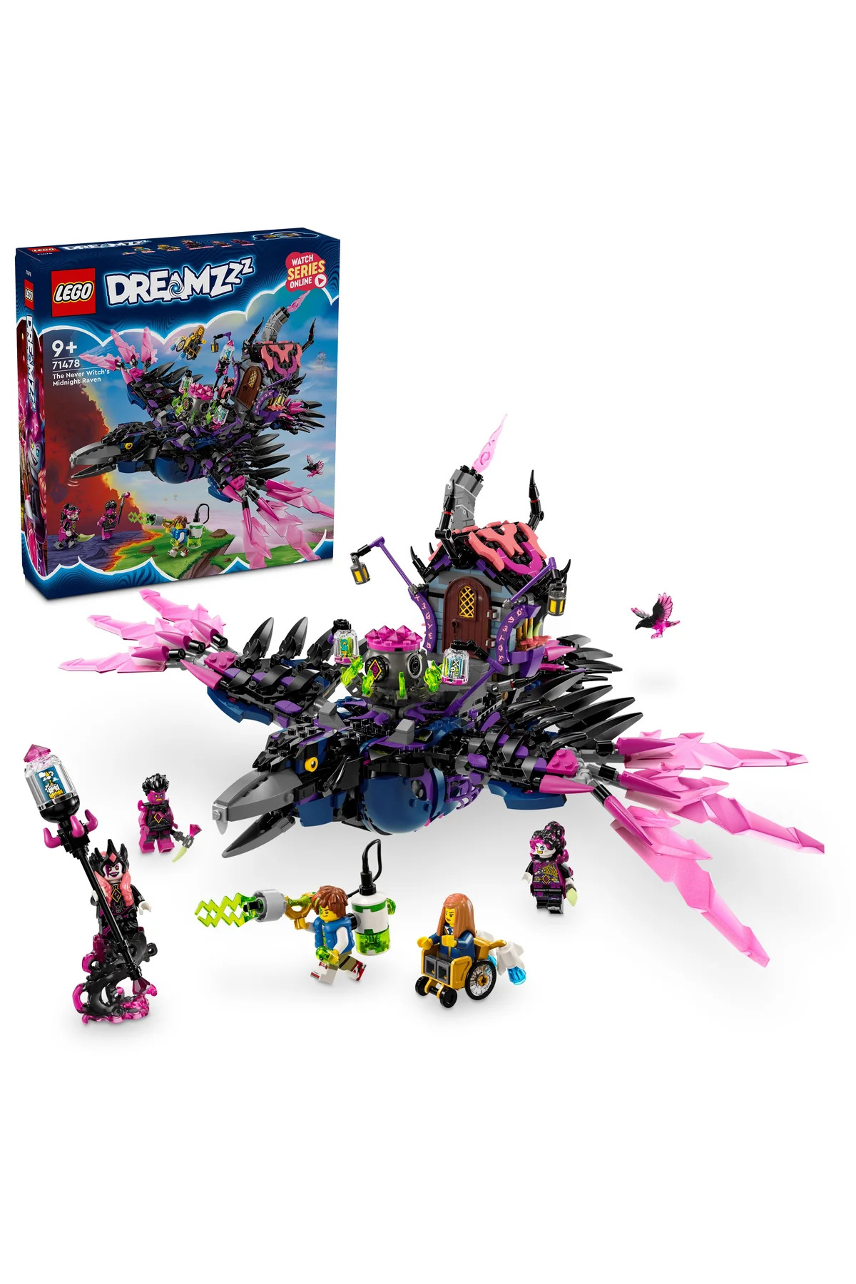 لگو و اسباب بازی های ساخت محور ® DREAMZZZ™ NEVER WITCH'S MIDNIGHT RAVEN 71478 – 9+ مجموعه ساختمان خلاق 1203P اورجینال LEGO