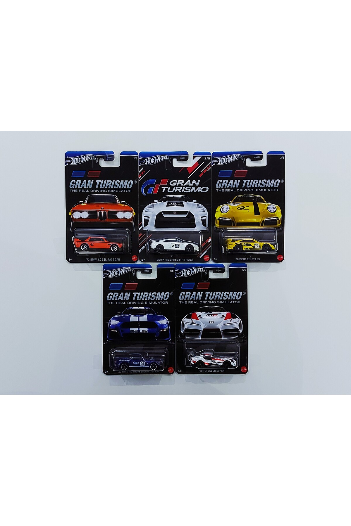 ماشین اسباب بازی 2024 GRAN TURISMO 5 قطعه اتومبیل های مدل NISSAN GT R TOYOTA SUPRA MUSTANG BMW PORSCHE هات ویلز اورجینال HOT WHEELS