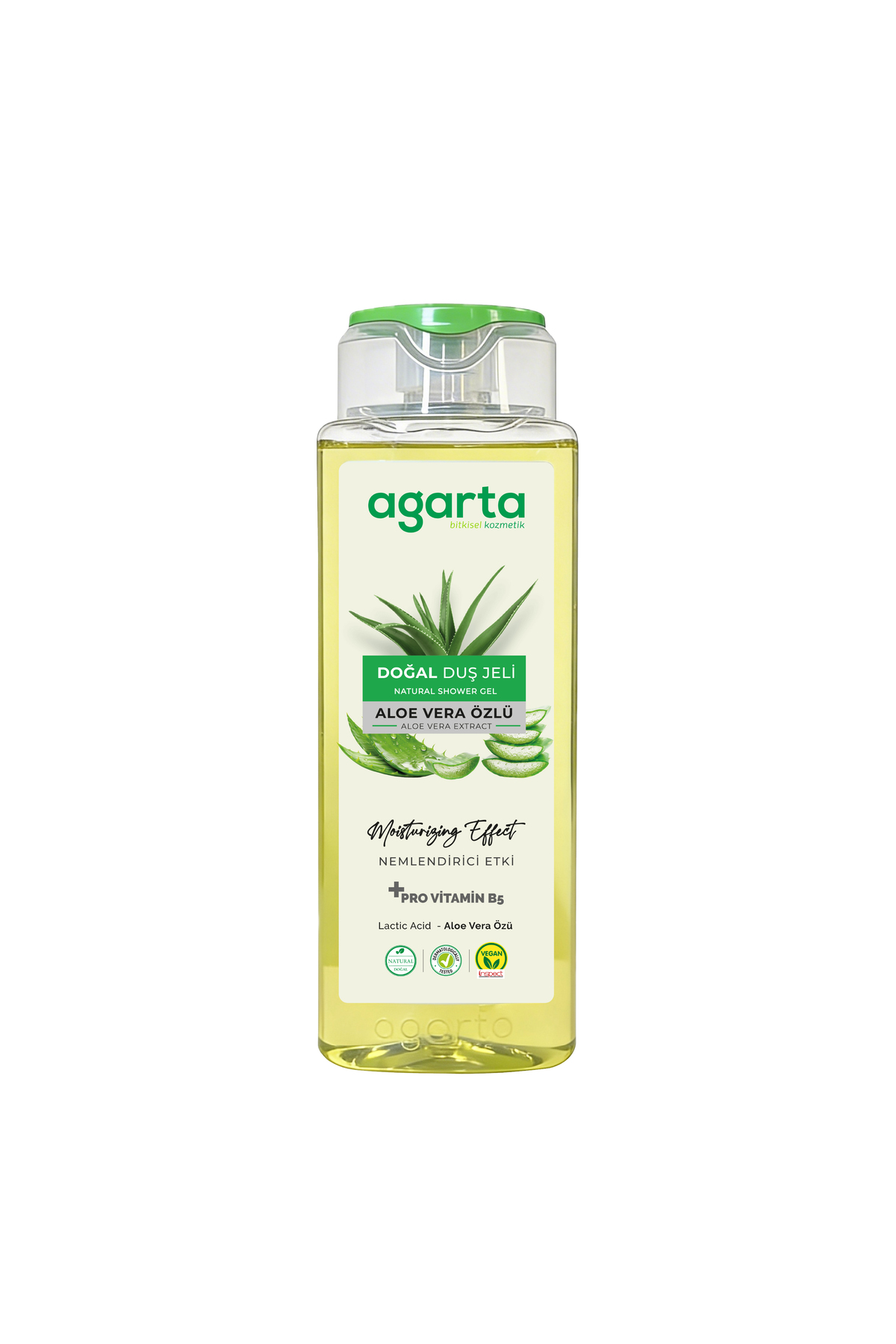 ژل دوش طبیعی آلوئه ورا 400 میلی لیتر مناسب برای همه جنسیت ها Agarta