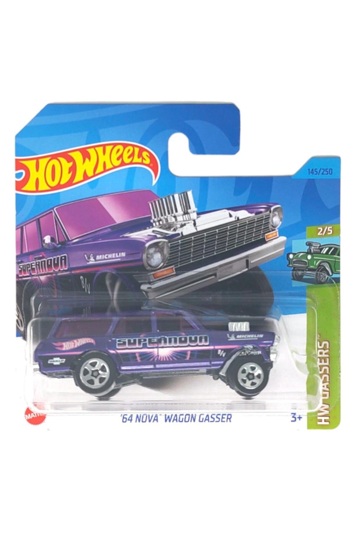 ماشین اسباب بازی SINGES '64 NOVA WAGON GASSER HKH63 هات ویلز اورجینال HOT WHEELS
