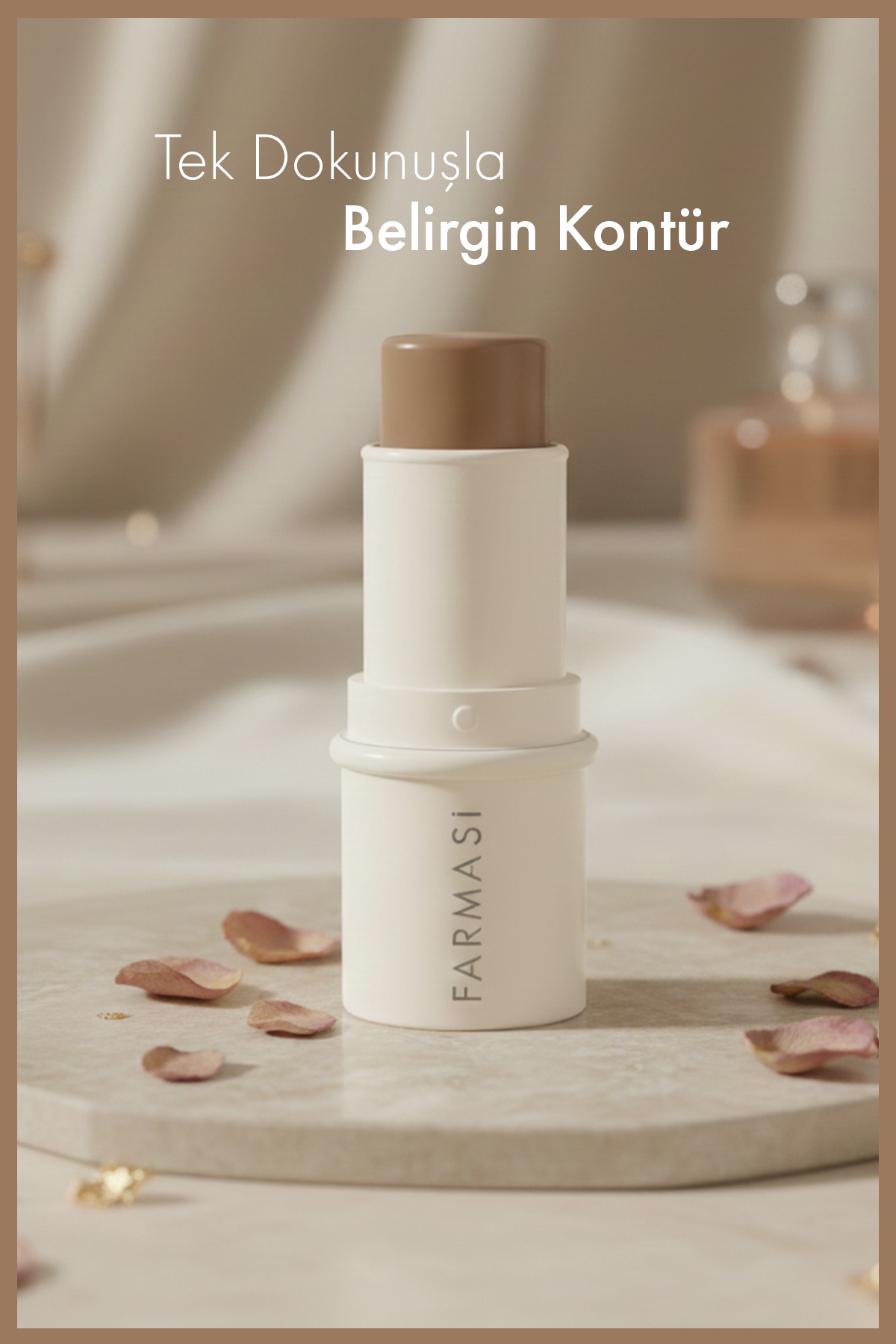 استیک کانتور چندمنظوره با رنگ قهوه‌ای و قابلیت پخش آسان فارماسی Farmasi