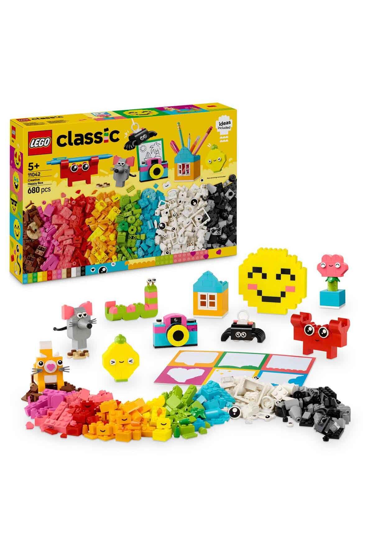 لگو و اسباب بازی های ساخت محور کلاسیک CREATIVE HAPPY BOX 11042 تخیل را برای کودکان 5 سال بالاتر توسعه دهید اورجینال LEGO