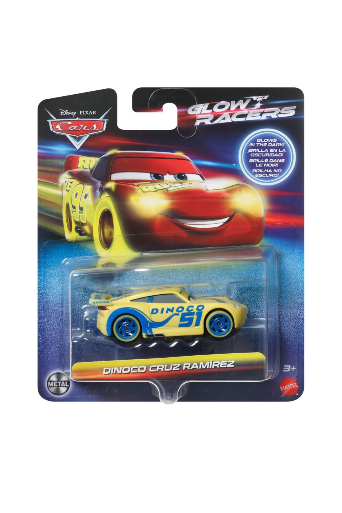 ماشین اسباب بازی GLOW RACERS DINOCO CRUZ RAMIREZ IN THE DARK CAR Cars