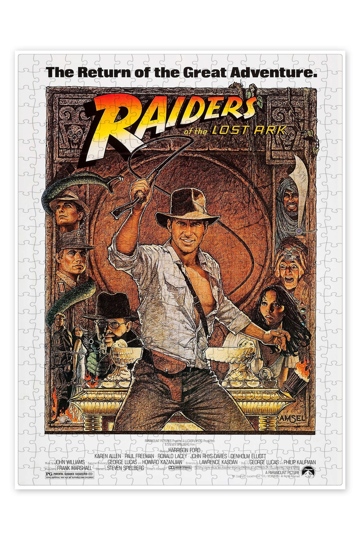 پازل ایندیانا جونز RAIDERS OF THE LOST ARK 500 PIECE JIGSAW PUZZLE با موضوع فیلم کلاسیک از ترکیه Jeronkarji